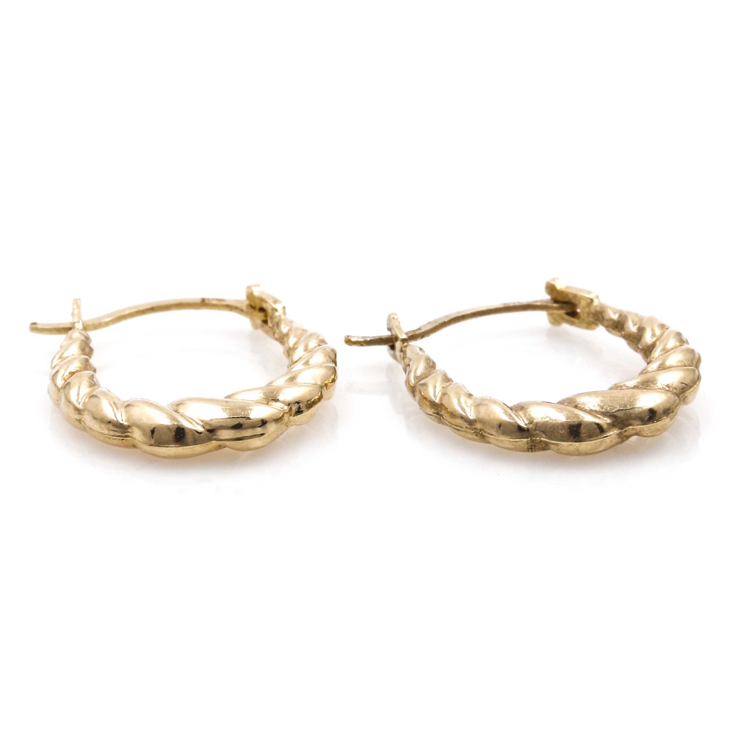 14K White and Yellow Gold Earrings