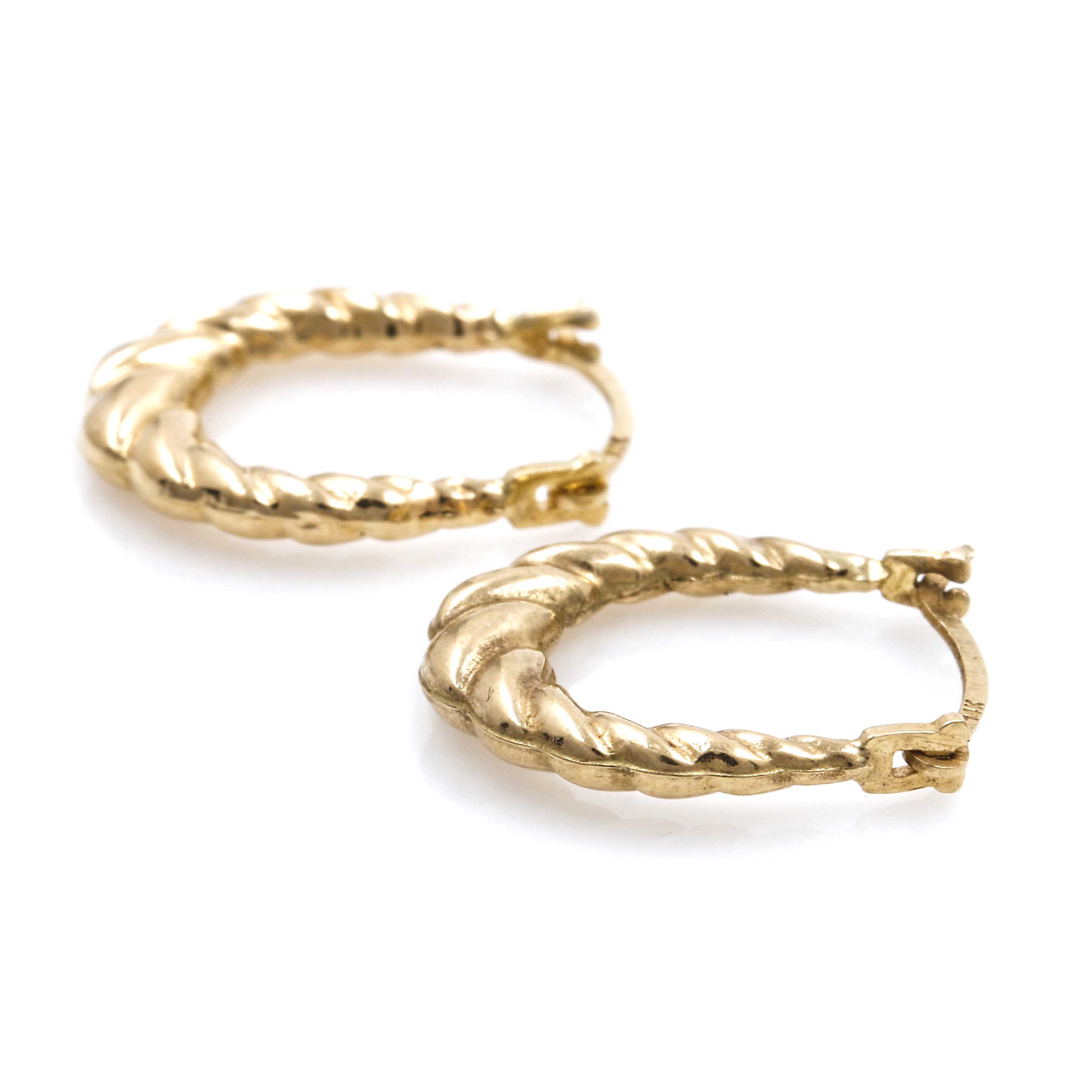 14K White and Yellow Gold Earrings