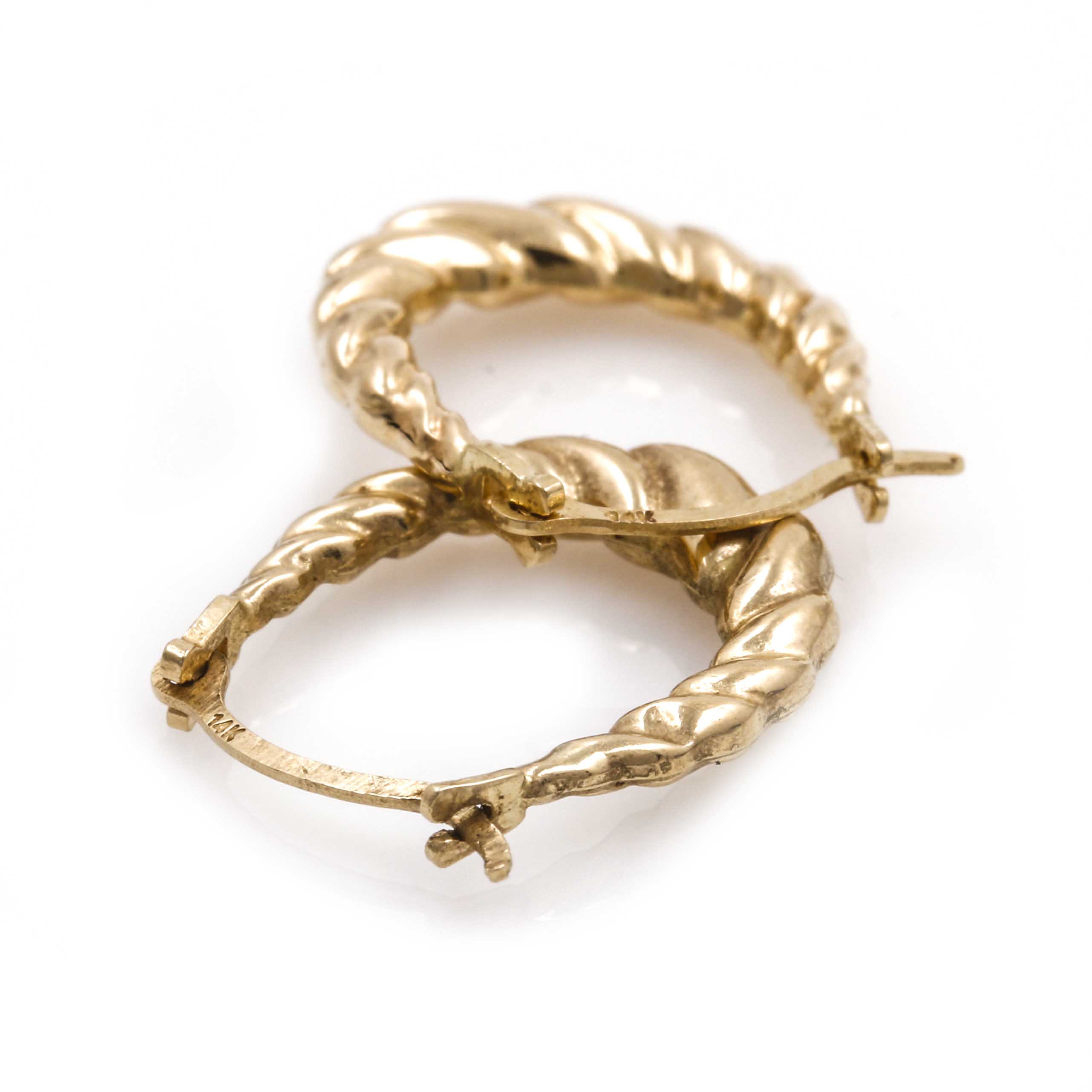 14K White and Yellow Gold Earrings