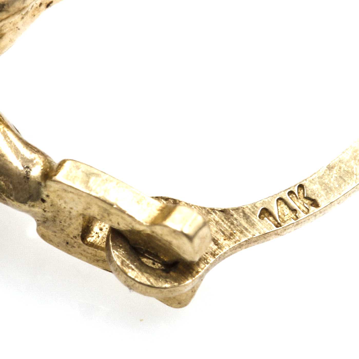 14K White and Yellow Gold Earrings