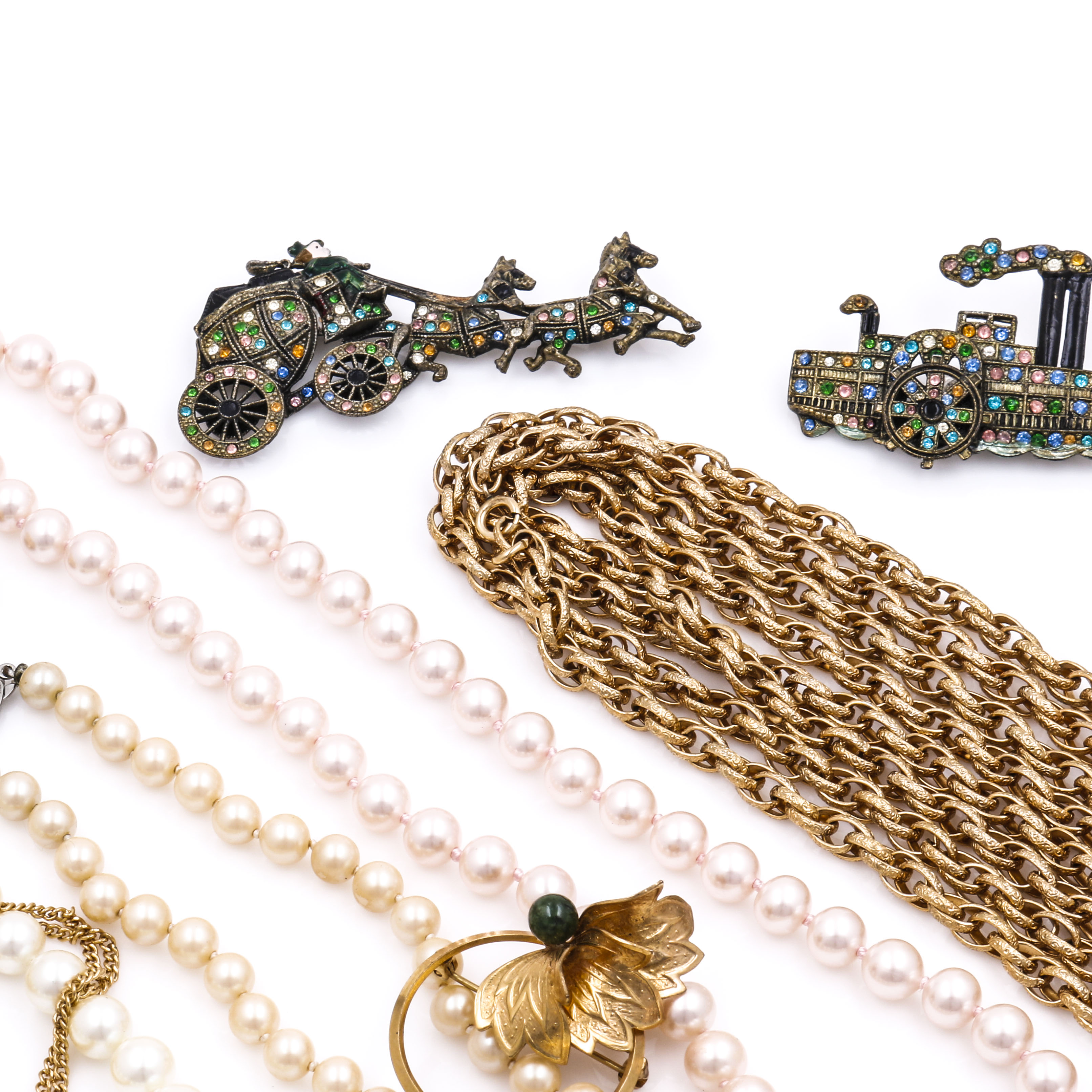 Costume Jewelry Assortment Including Wedgwood