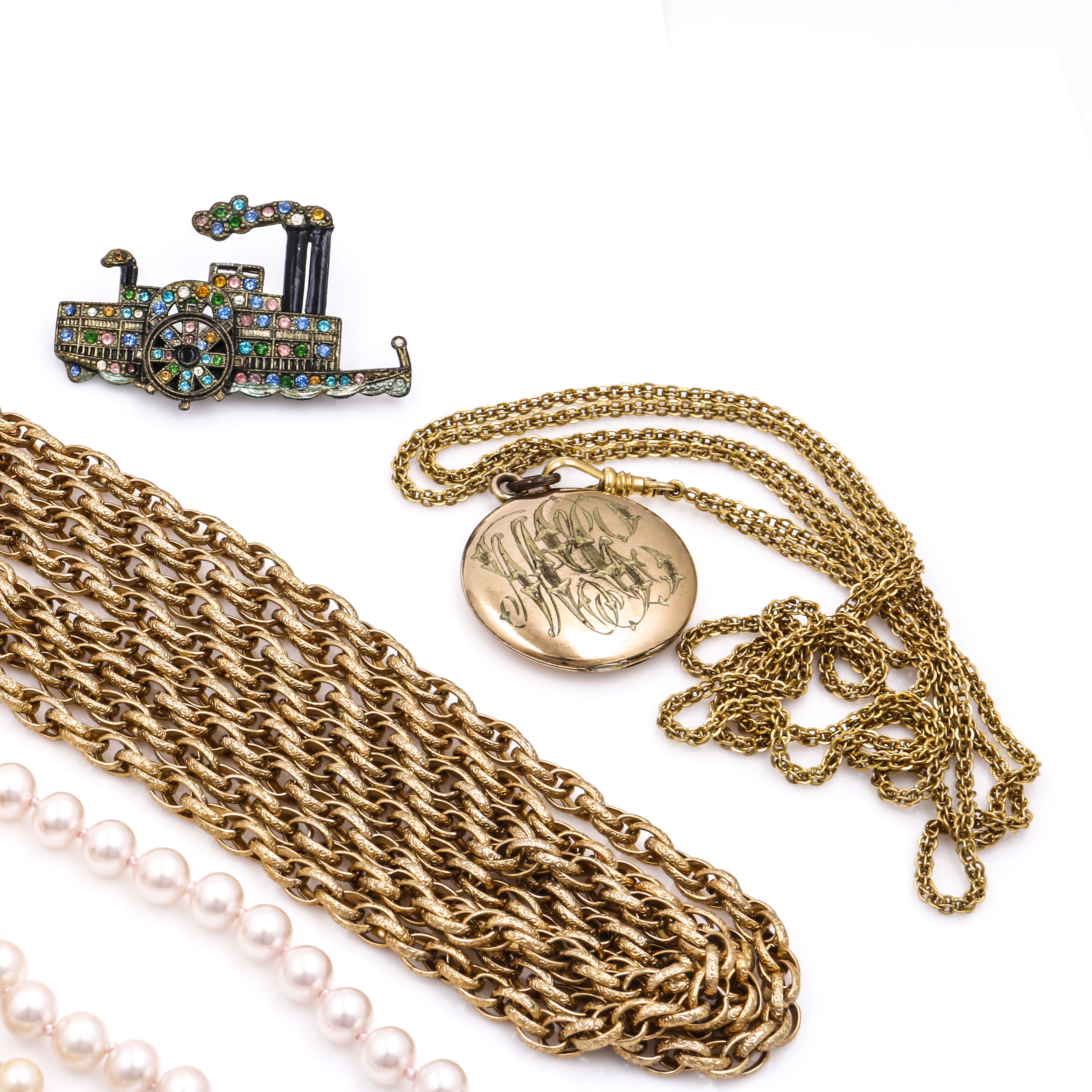 Costume Jewelry Assortment Including Wedgwood