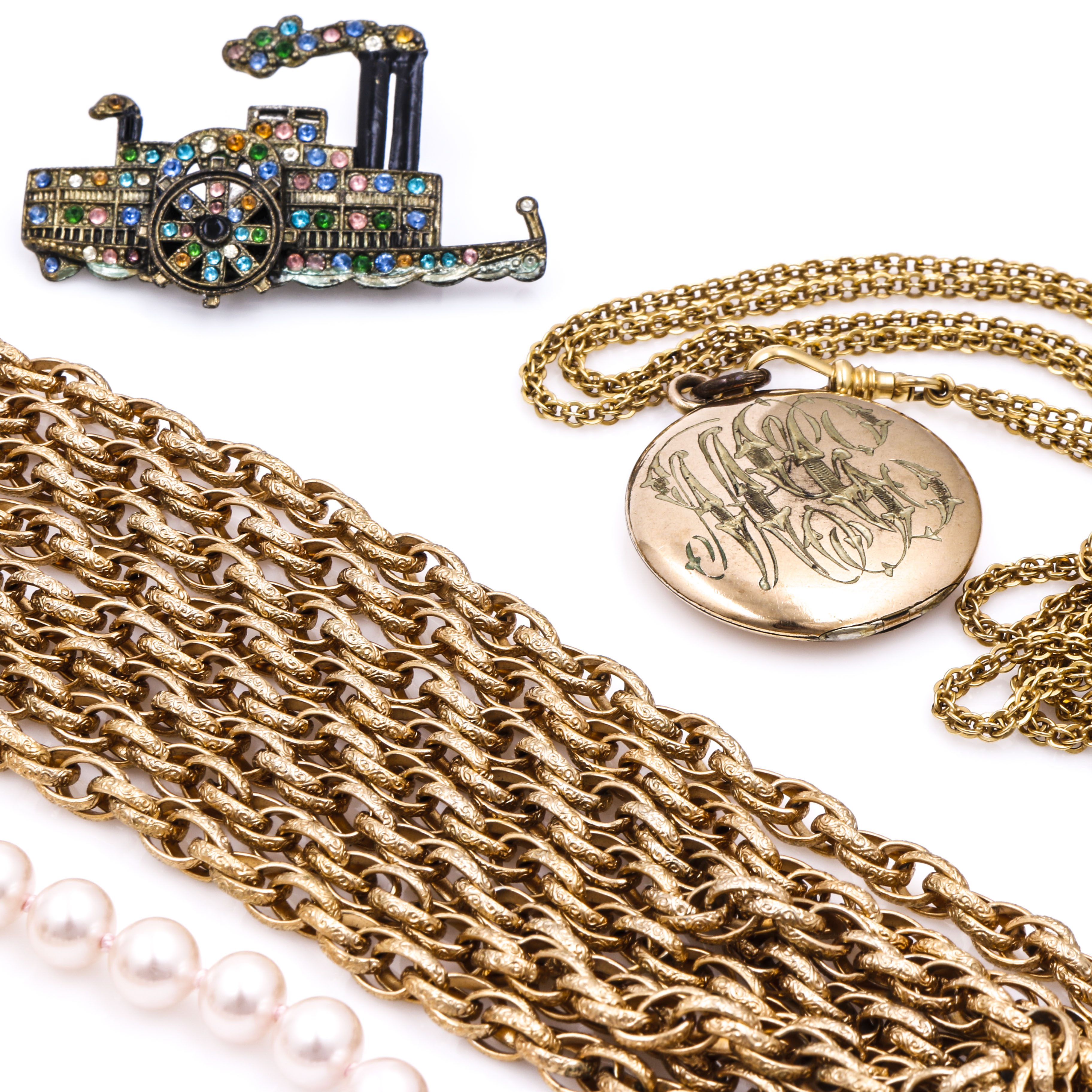 Costume Jewelry Assortment Including Wedgwood