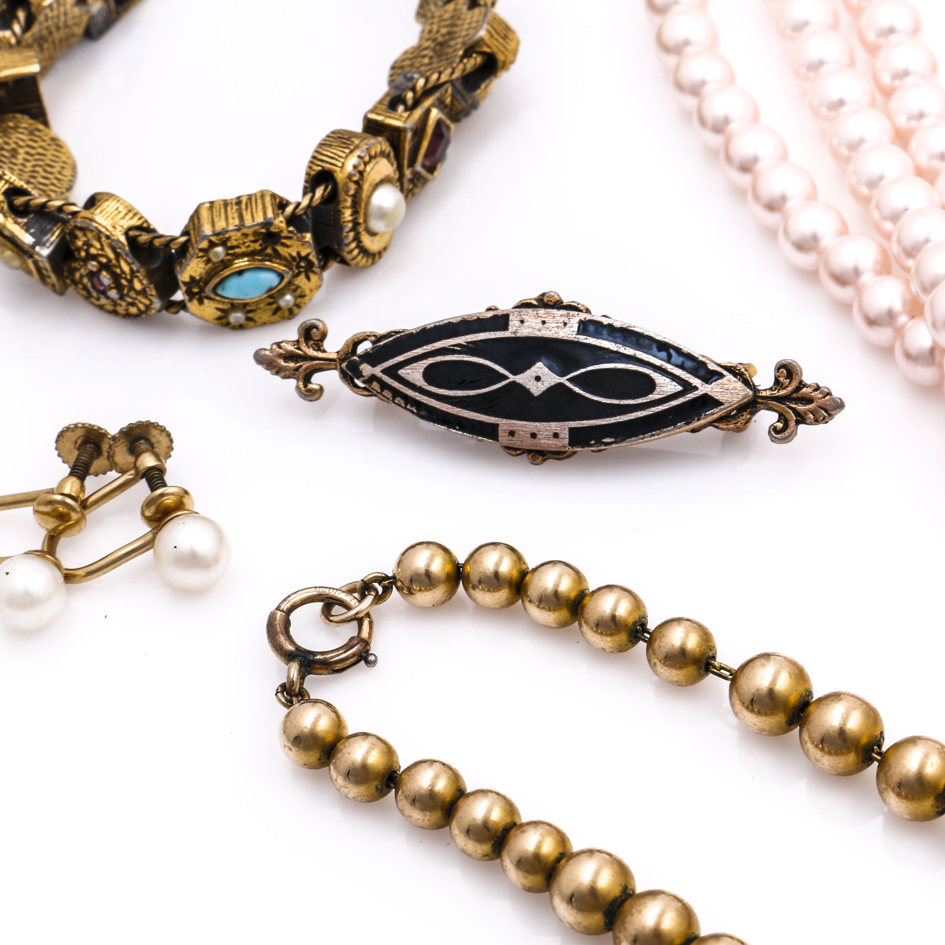 Costume Jewelry Assortment Including Wedgwood