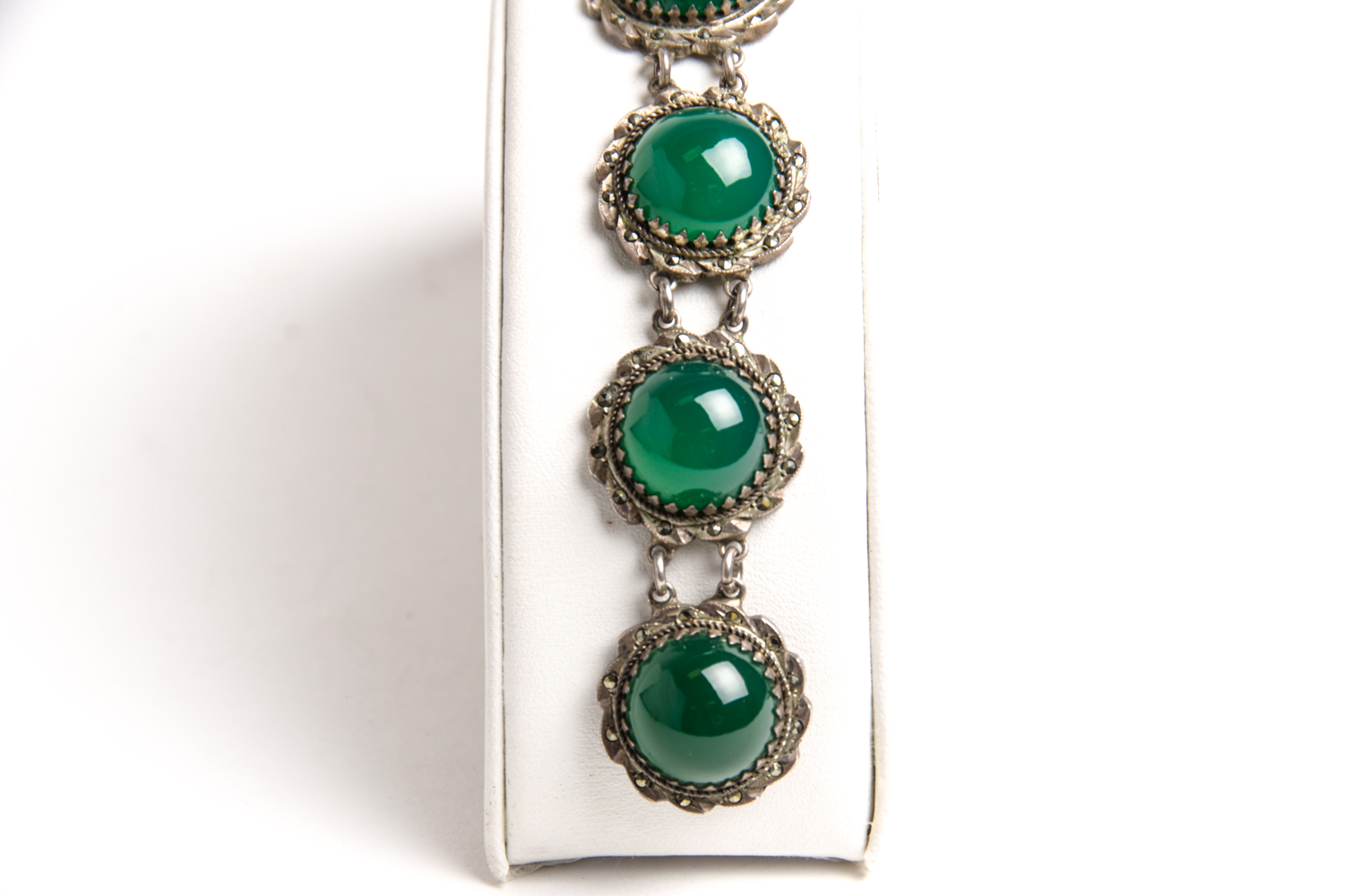 Pair of Sterling Bracelets and Floral Brooch