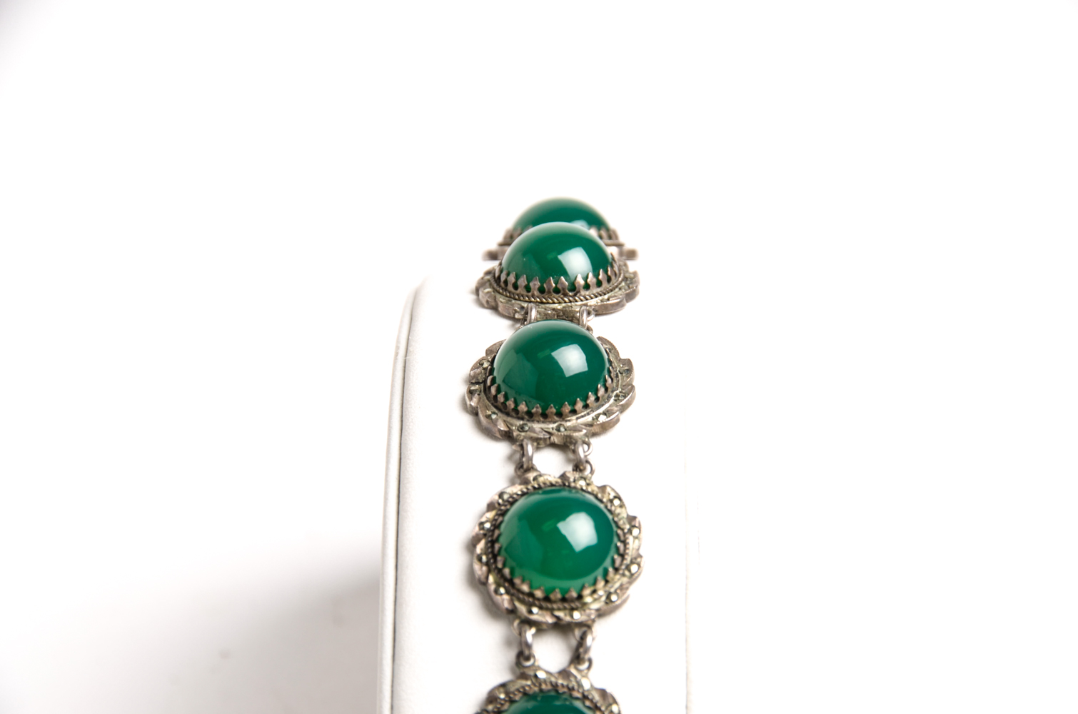 Pair of Sterling Bracelets and Floral Brooch