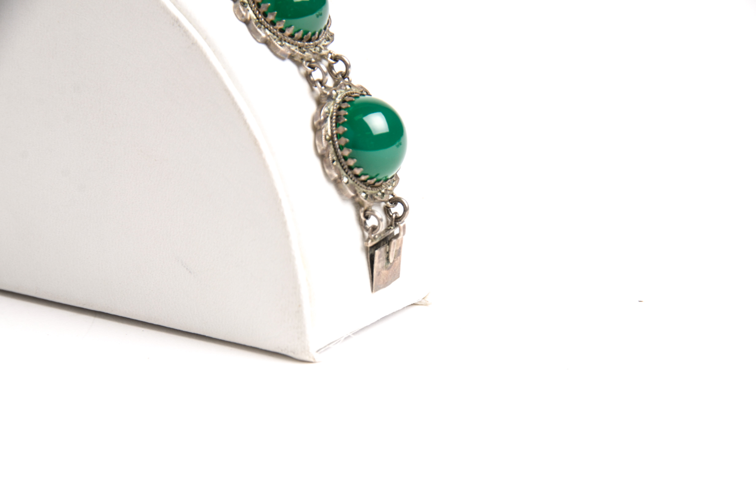 Pair of Sterling Bracelets and Floral Brooch