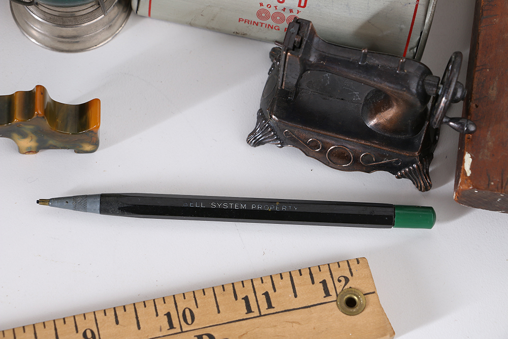 Superior Cub Rotary Printing Press  and Other Vintage Desk Accessories