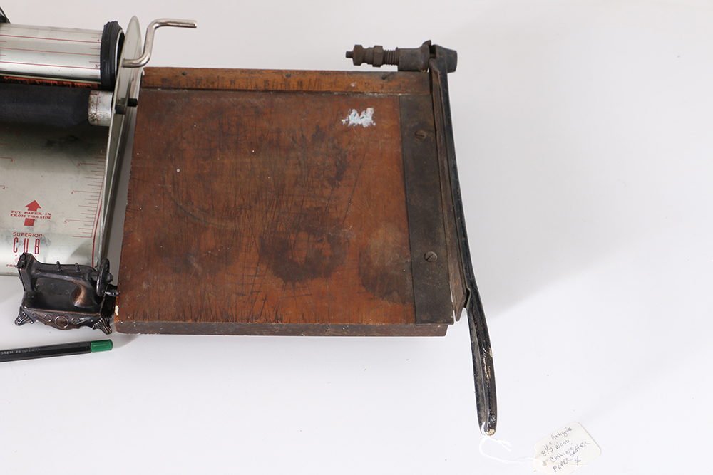 Superior Cub Rotary Printing Press  and Other Vintage Desk Accessories