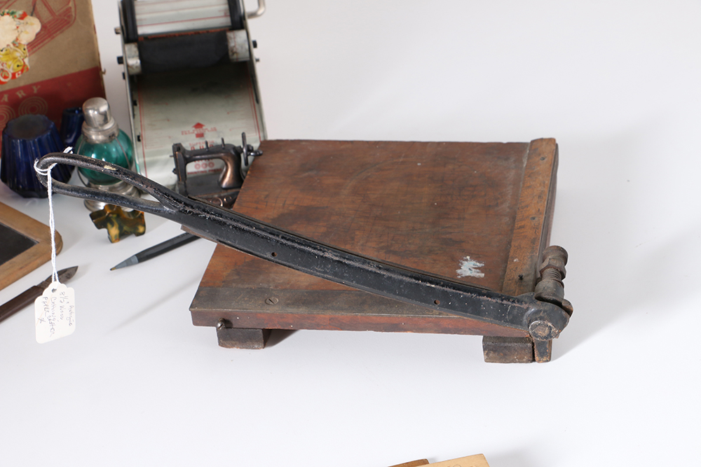 Superior Cub Rotary Printing Press  and Other Vintage Desk Accessories