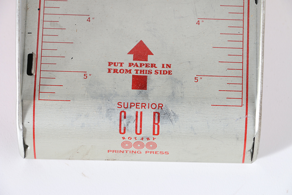 Superior Cub Rotary Printing Press  and Other Vintage Desk Accessories
