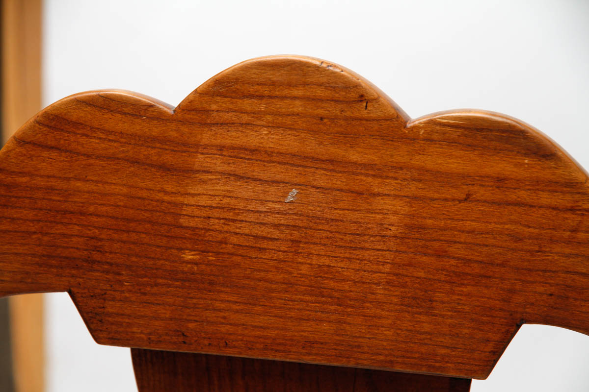 Six Queen Anne-Inspired Rush Seat Chairs