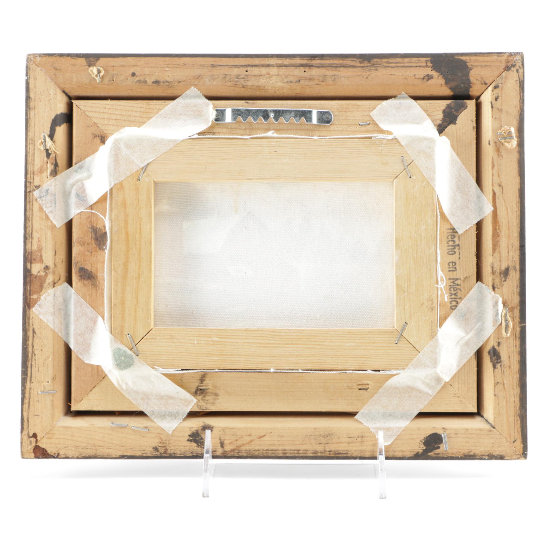 Wegner Oil Painting on Canvas of Barn in WInter