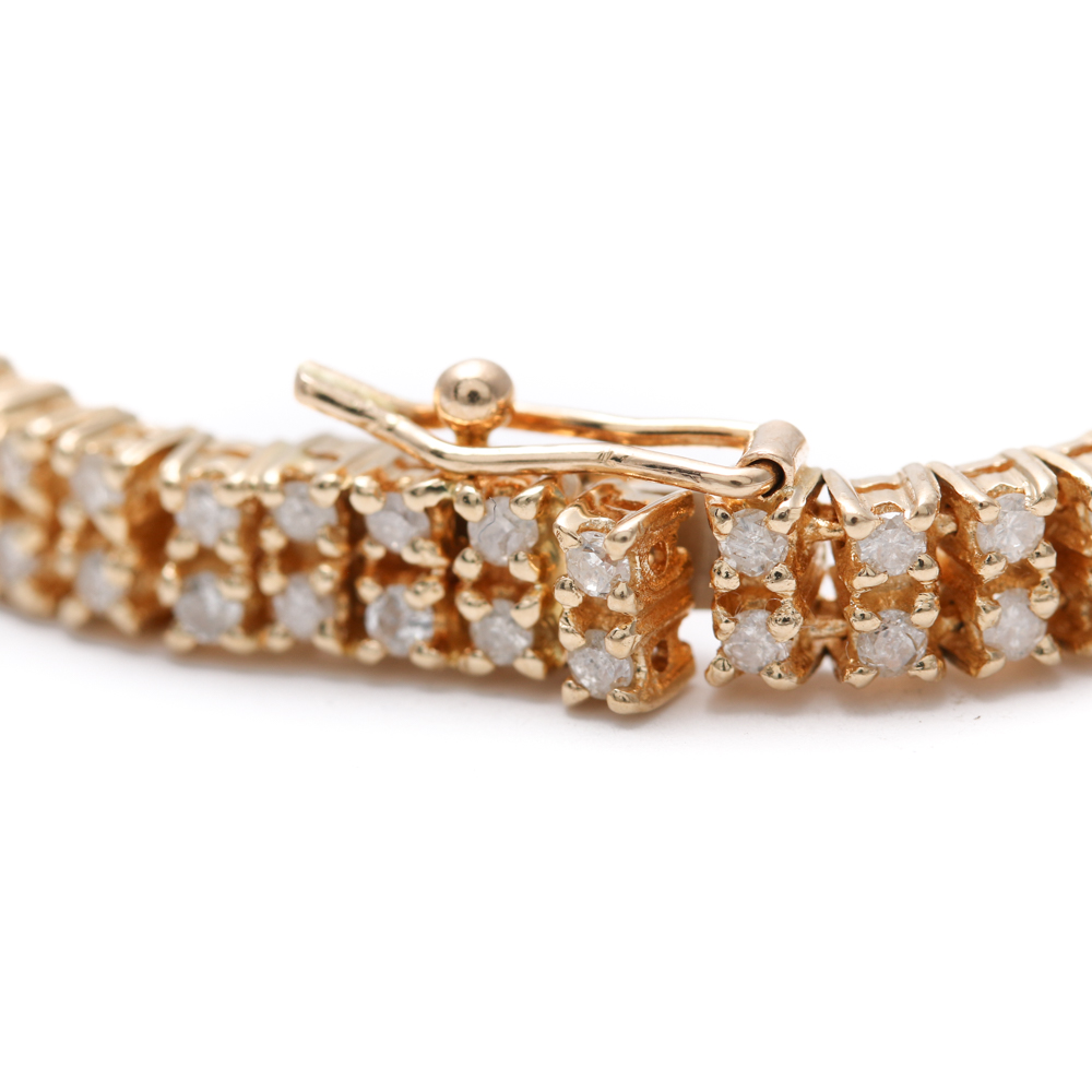 14K Yellow Gold 2.05 CTW Diamond Bracelet