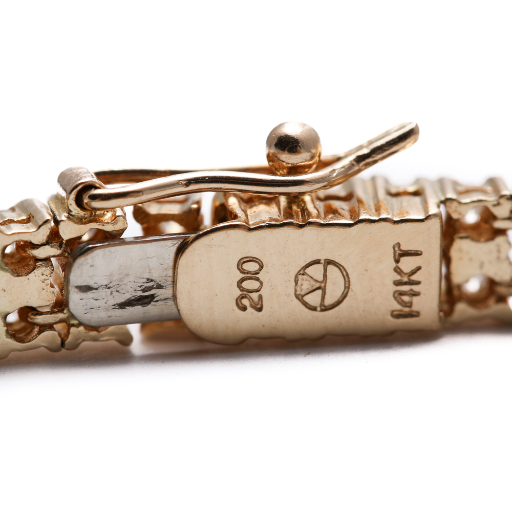 14K Yellow Gold 2.05 CTW Diamond Bracelet