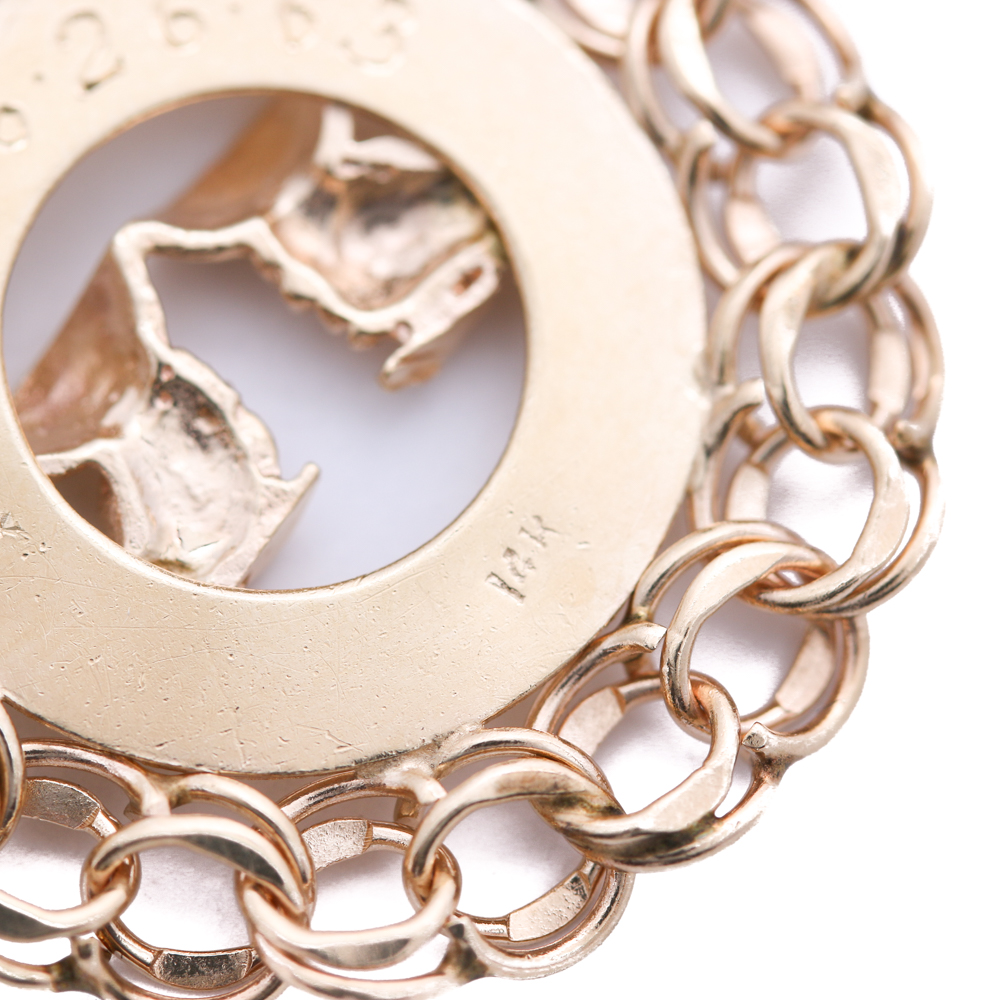 Gold and Gold Filled Charm Bracelet