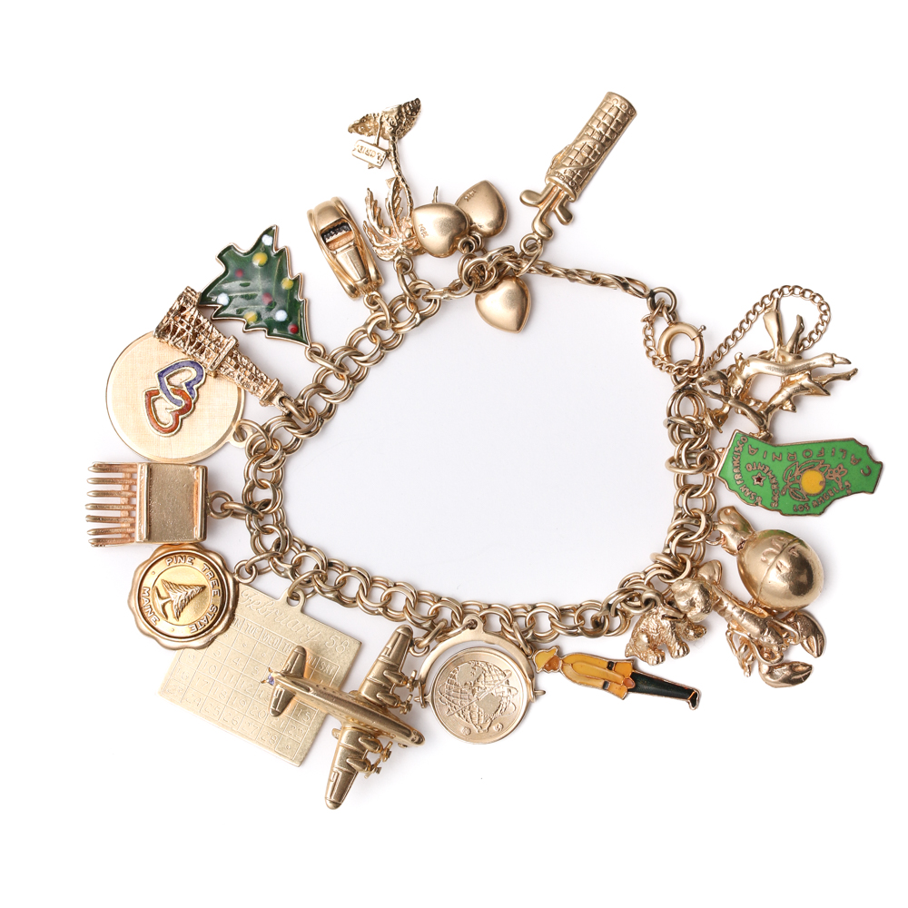 Gold Filled Charm Bracelet