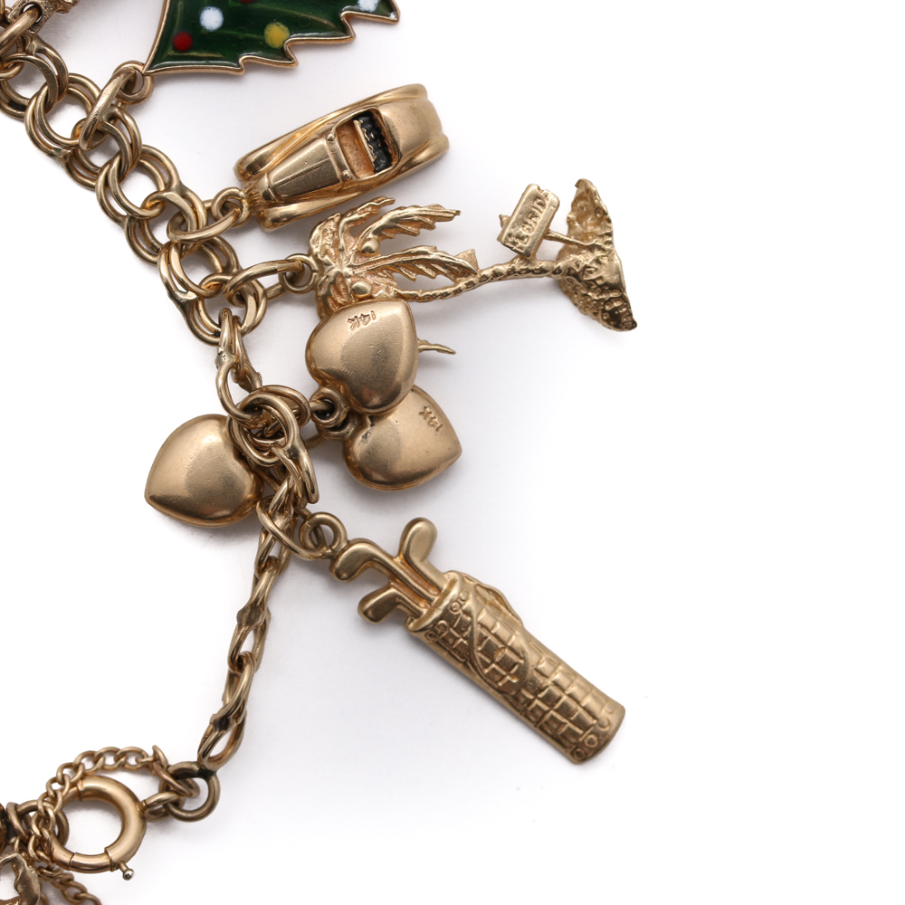 Gold Filled Charm Bracelet