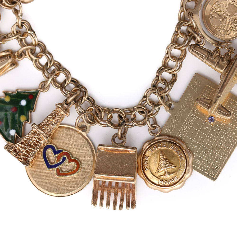 Gold Filled Charm Bracelet