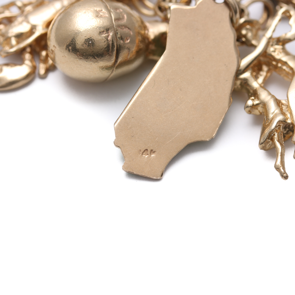 Gold Filled Charm Bracelet