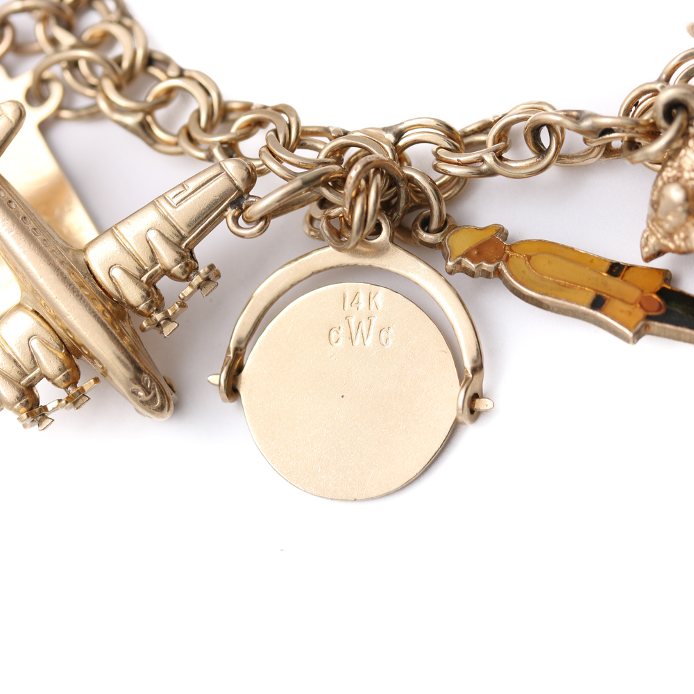 Gold Filled Charm Bracelet