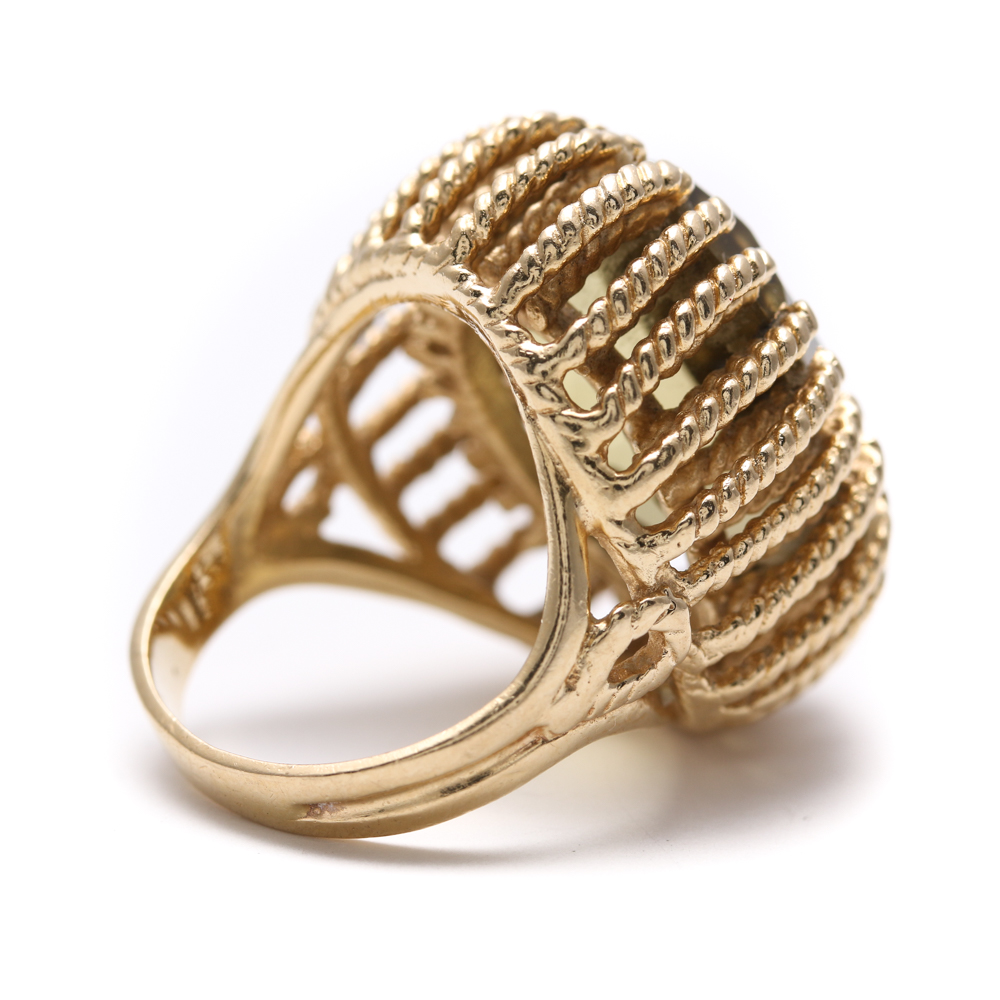 14K Yellow Gold Citrine Ring