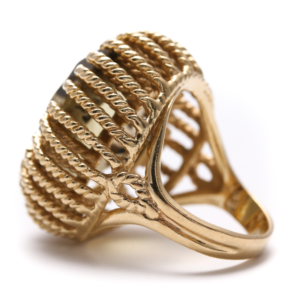 14K Yellow Gold Citrine Ring