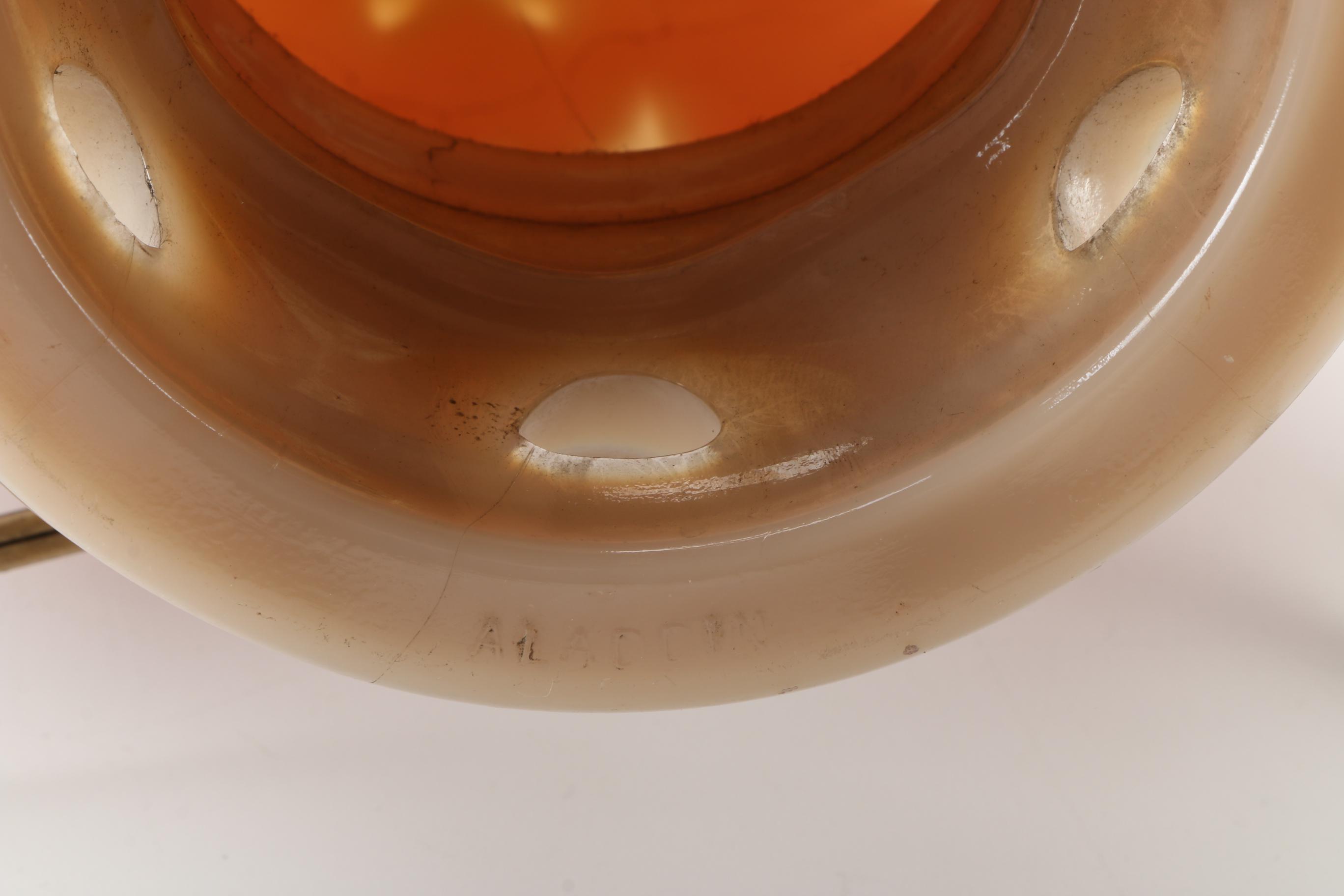 Circa 1940 Aladdin Alacite Glass Table Lamps