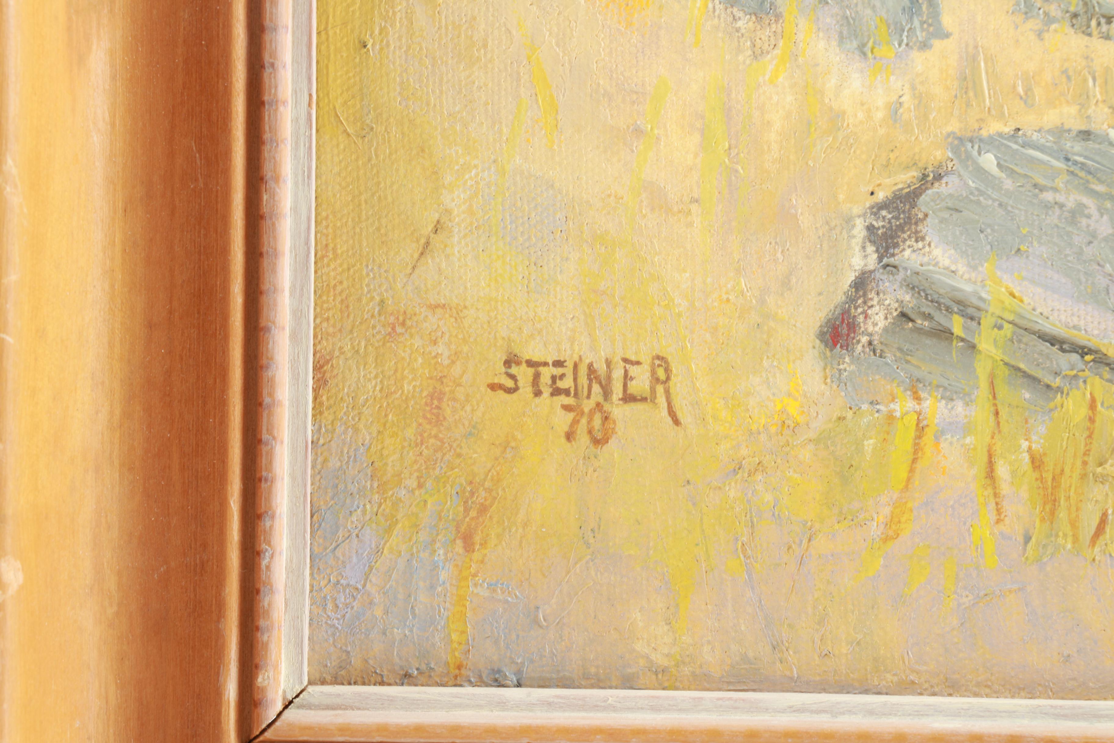 Steiner Oil Painting on Canvas After Frederic Remington "The Cowboy"