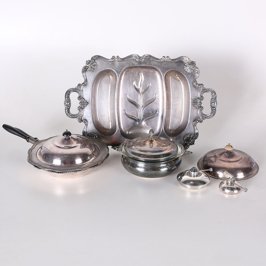 Silver Plate Servingware Featuring Sheffield Silver Co.