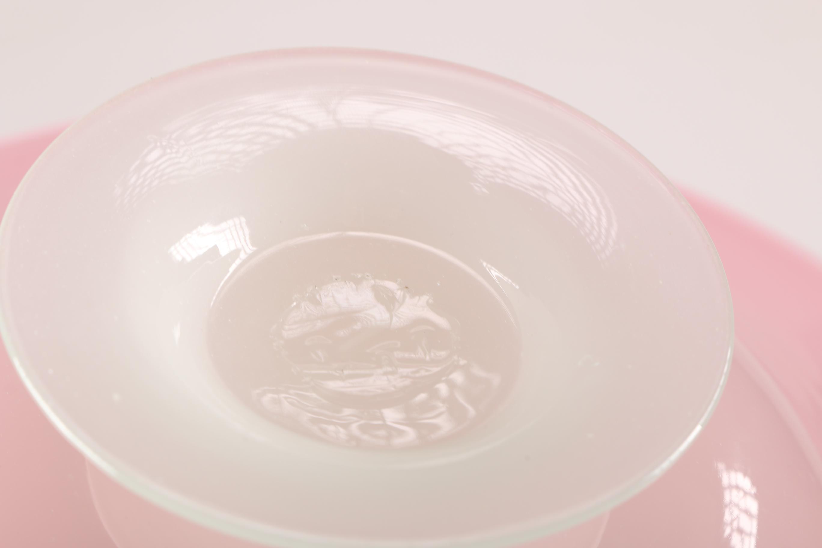 Steuben Rosaline and Alabaster Platter And Bowl