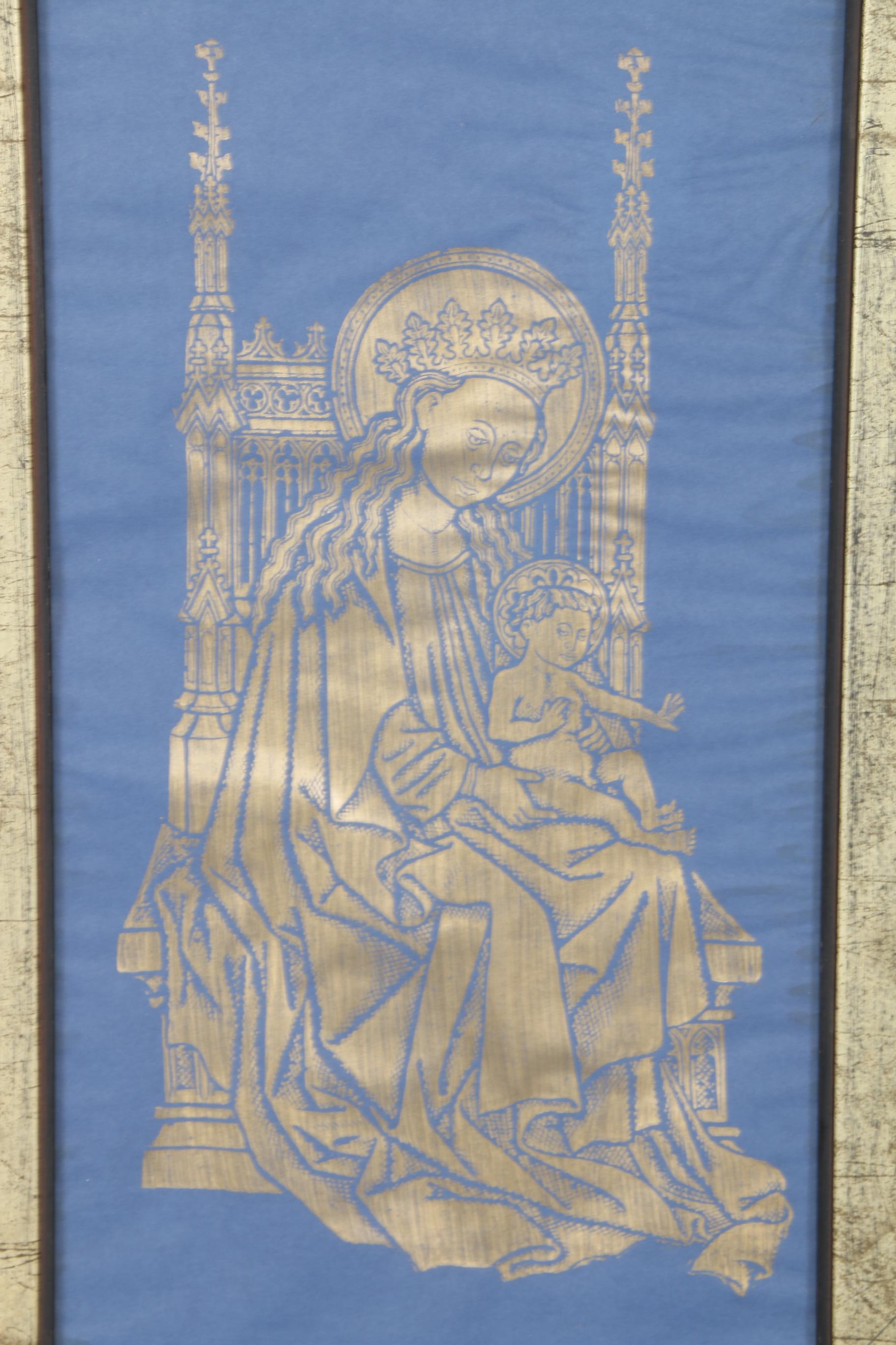 Brass Rubbing From Belgian Madonna and Child