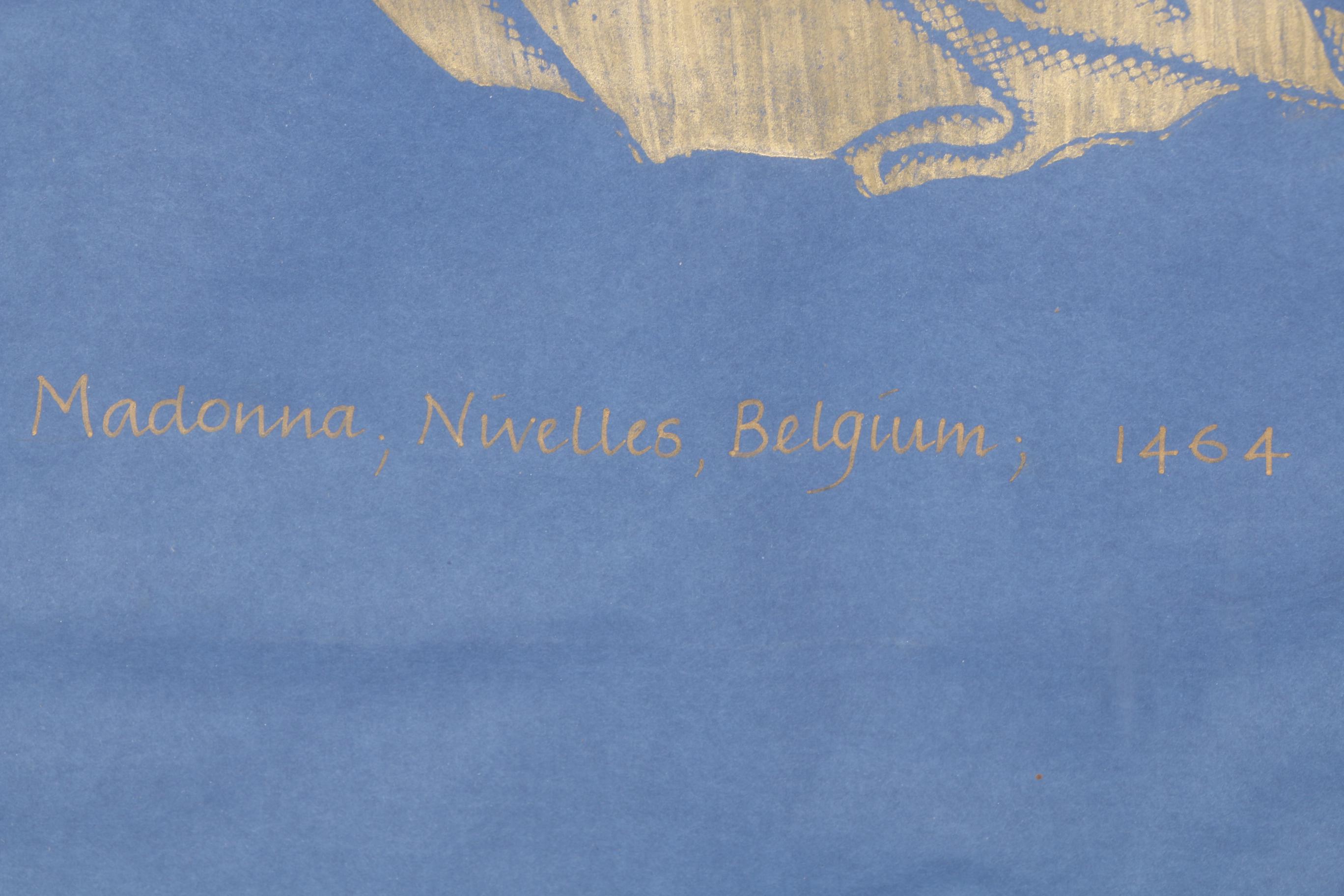 Brass Rubbing From Belgian Madonna and Child