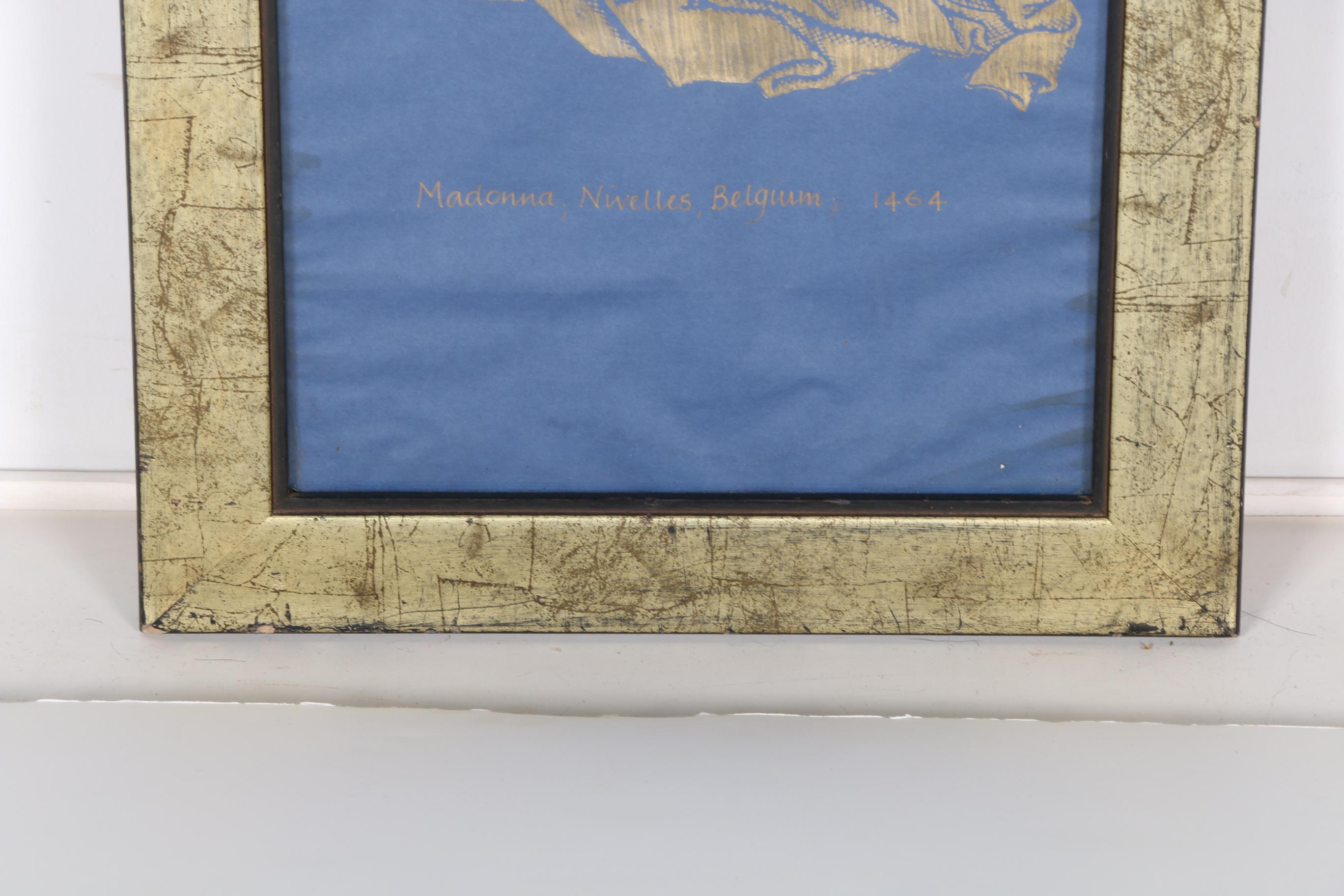 Brass Rubbing From Belgian Madonna and Child