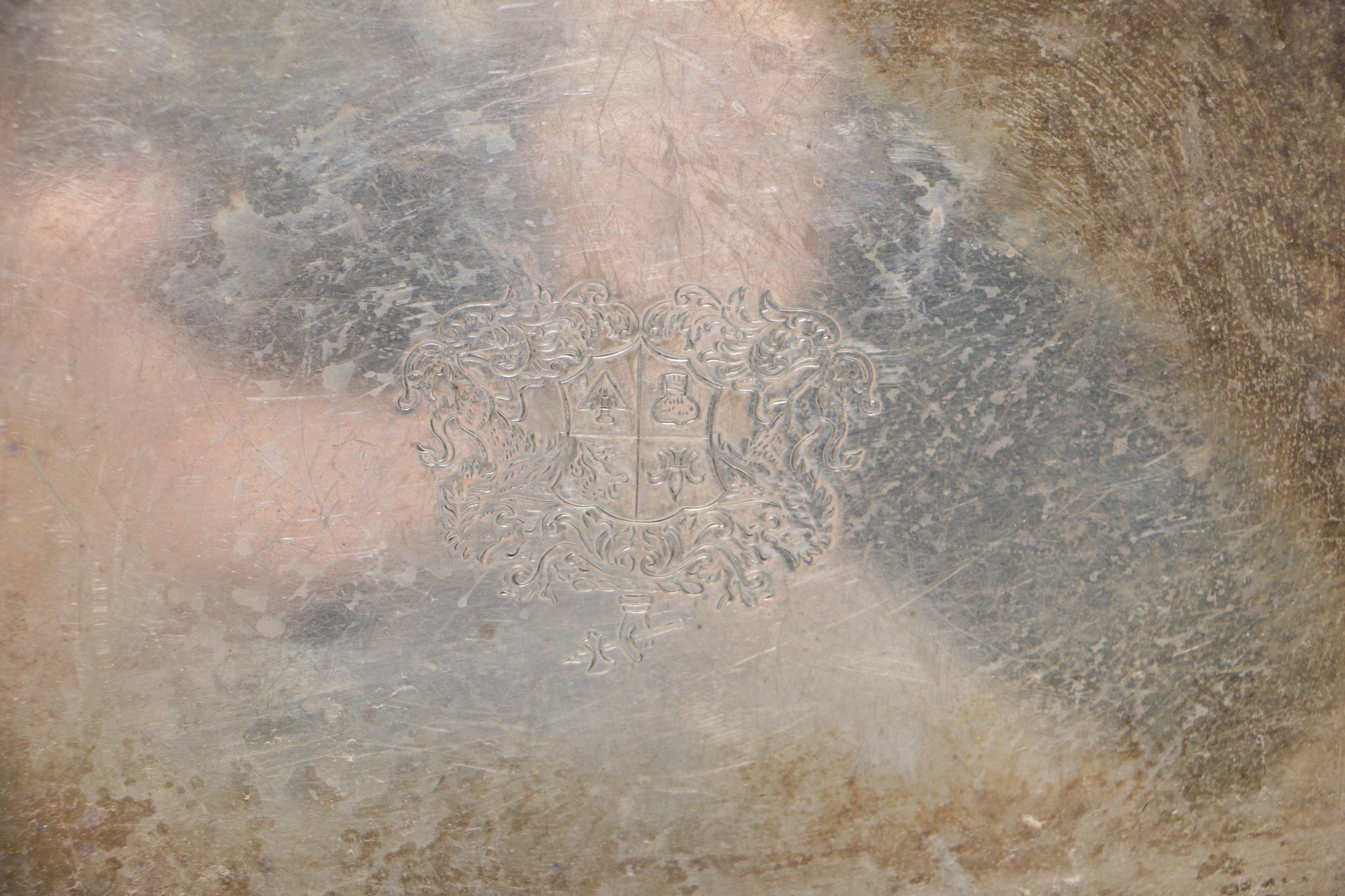 Variety of Etched Silver Plate Serving Trays