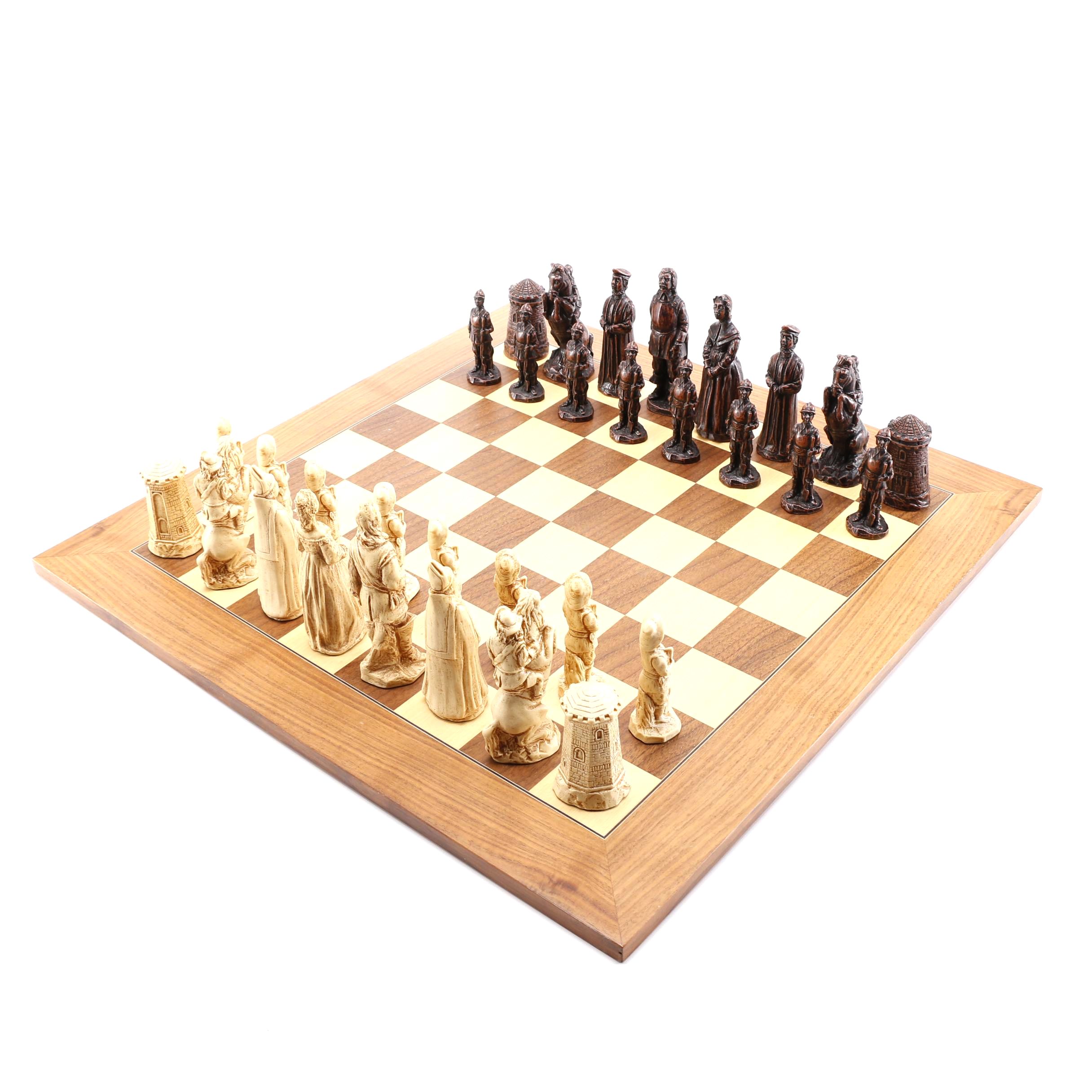 Studio Anne Carlton English Civil War Figural Chess Set