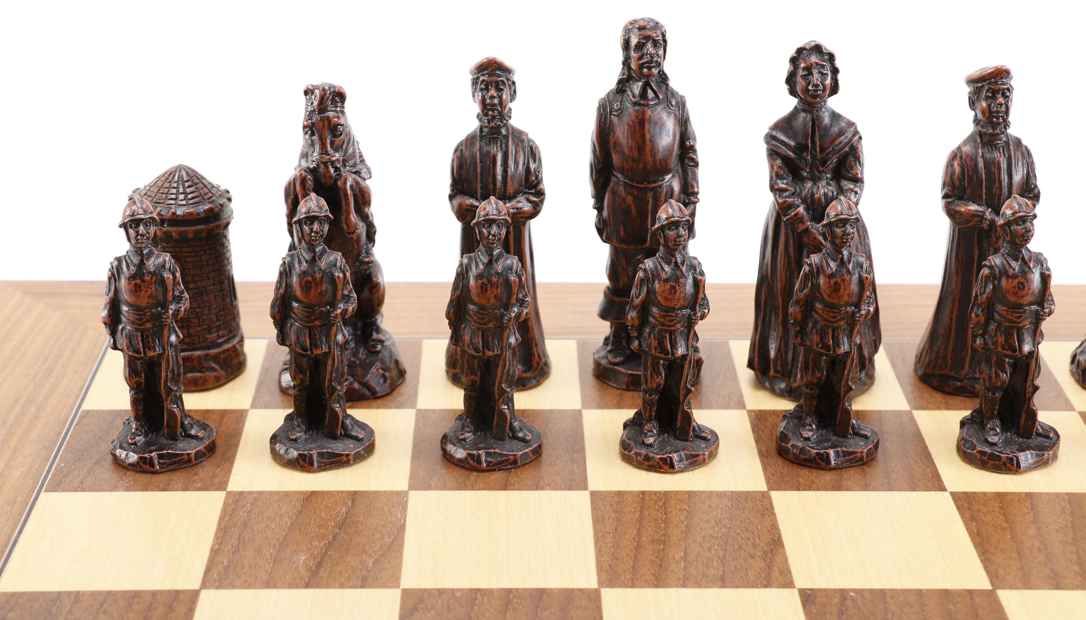 Studio Anne Carlton English Civil War Figural Chess Set