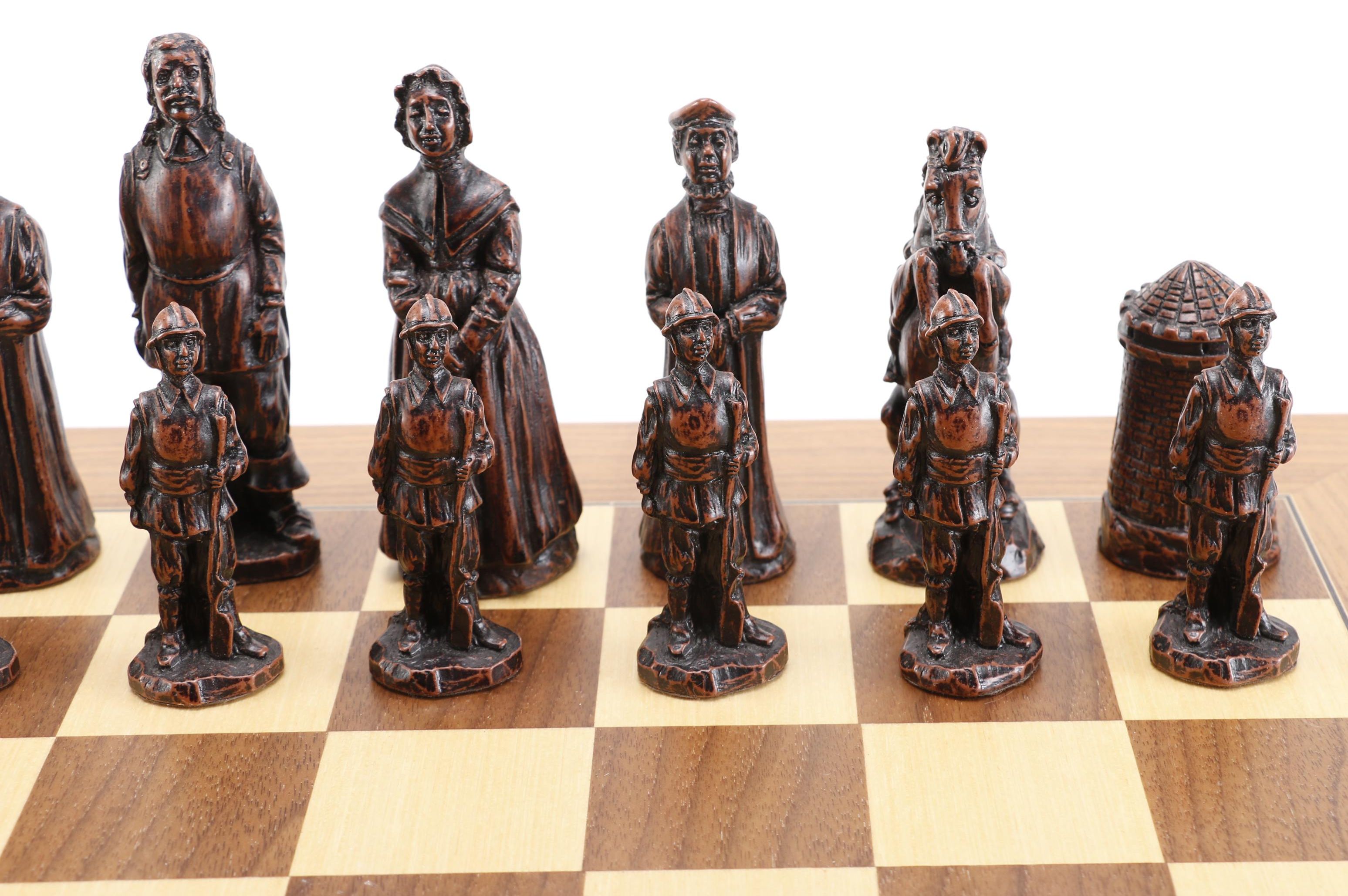 Studio Anne Carlton English Civil War Figural Chess Set
