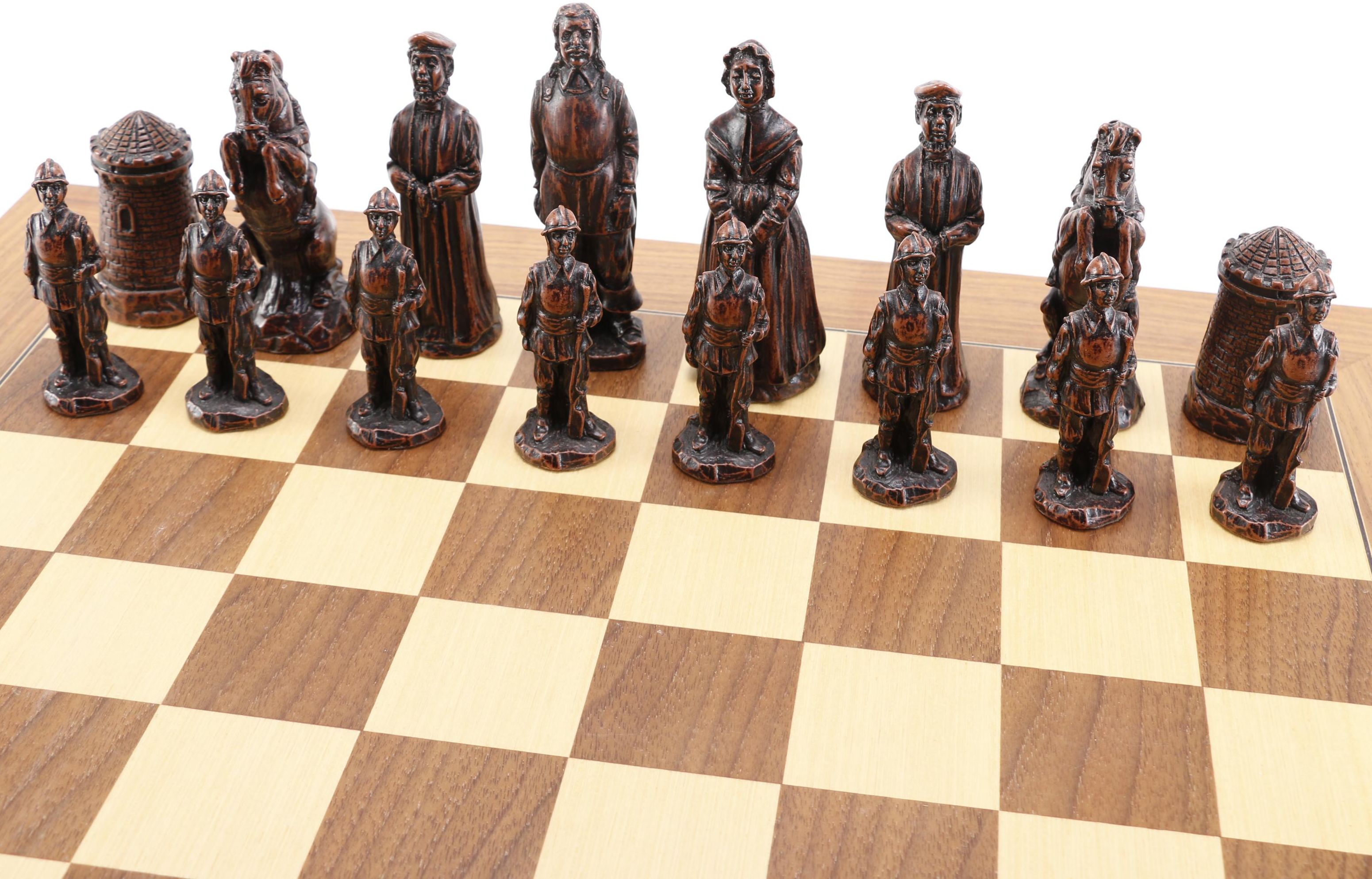 Studio Anne Carlton English Civil War Figural Chess Set