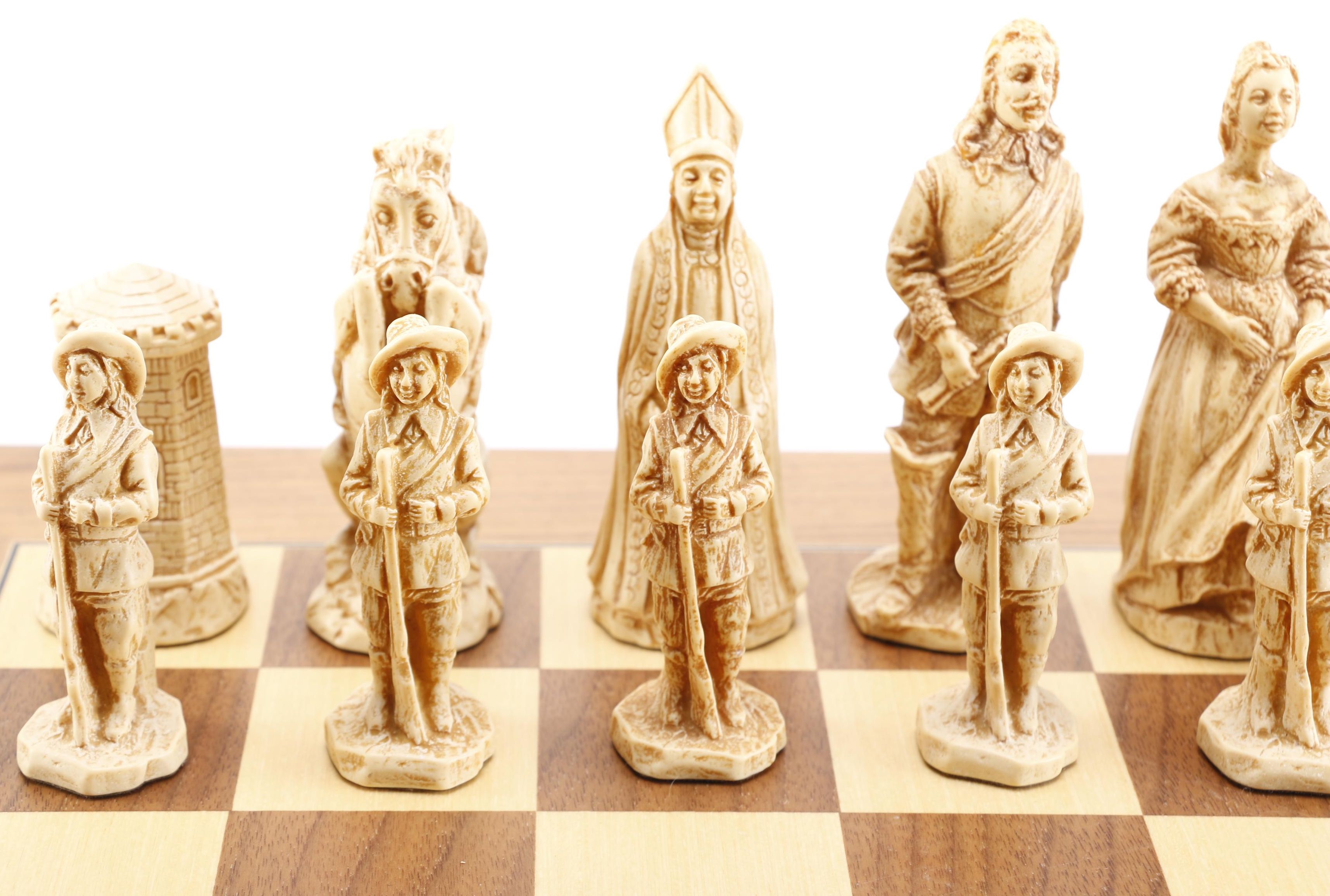 Studio Anne Carlton English Civil War Figural Chess Set