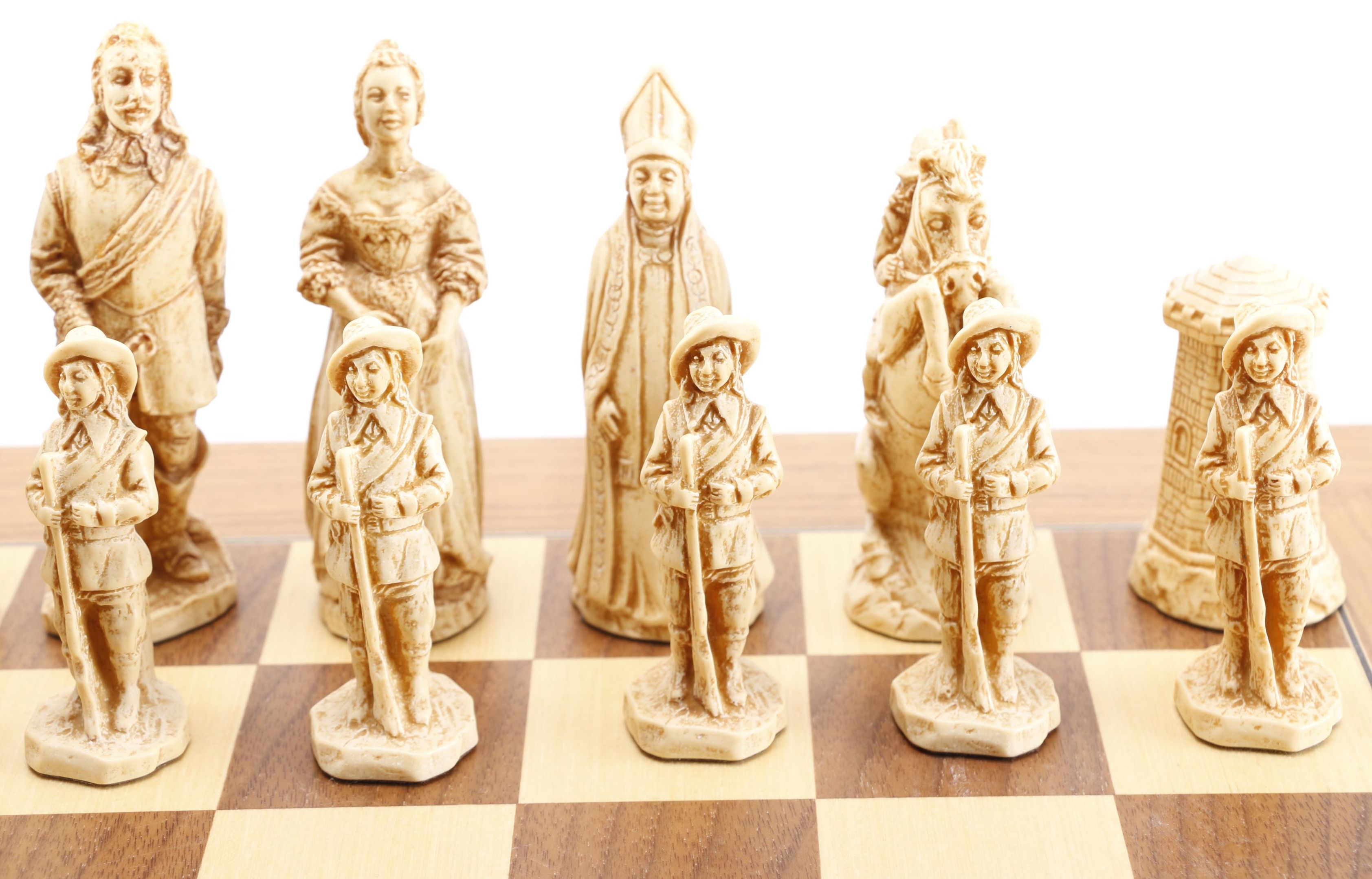 Studio Anne Carlton English Civil War Figural Chess Set