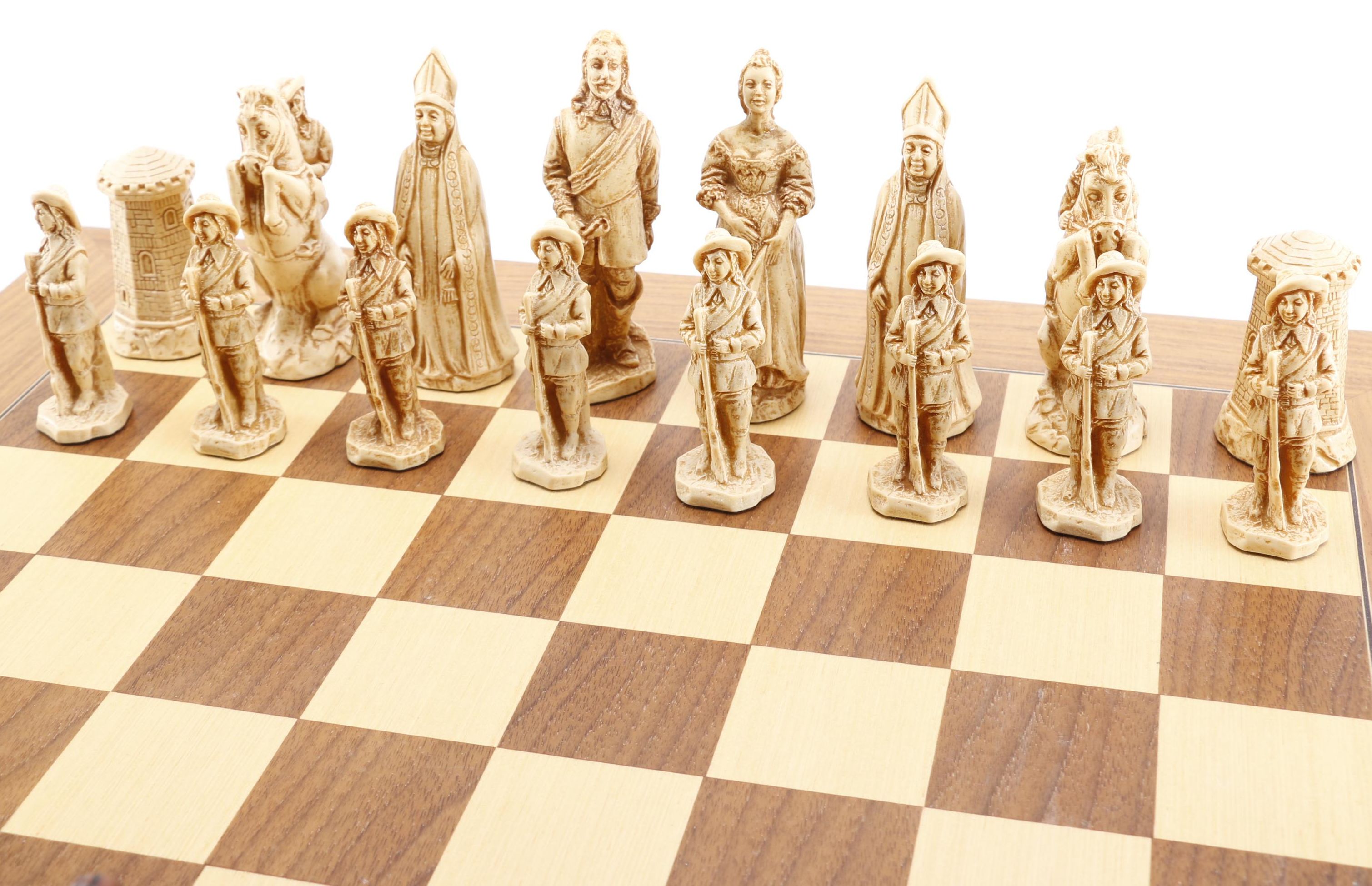 Studio Anne Carlton English Civil War Figural Chess Set