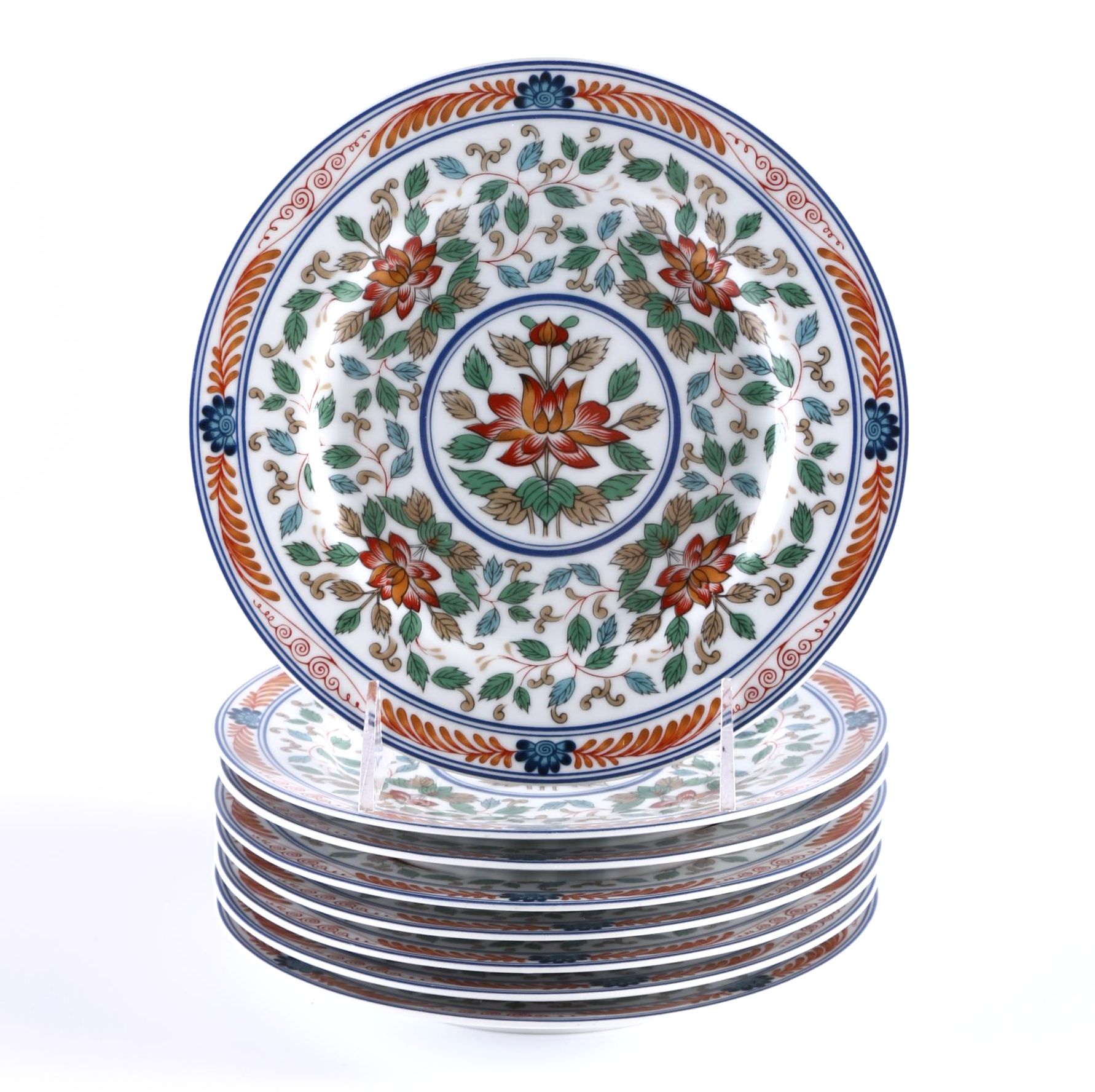 Georges Briard "Imari Blossoms" Porcelain Plates