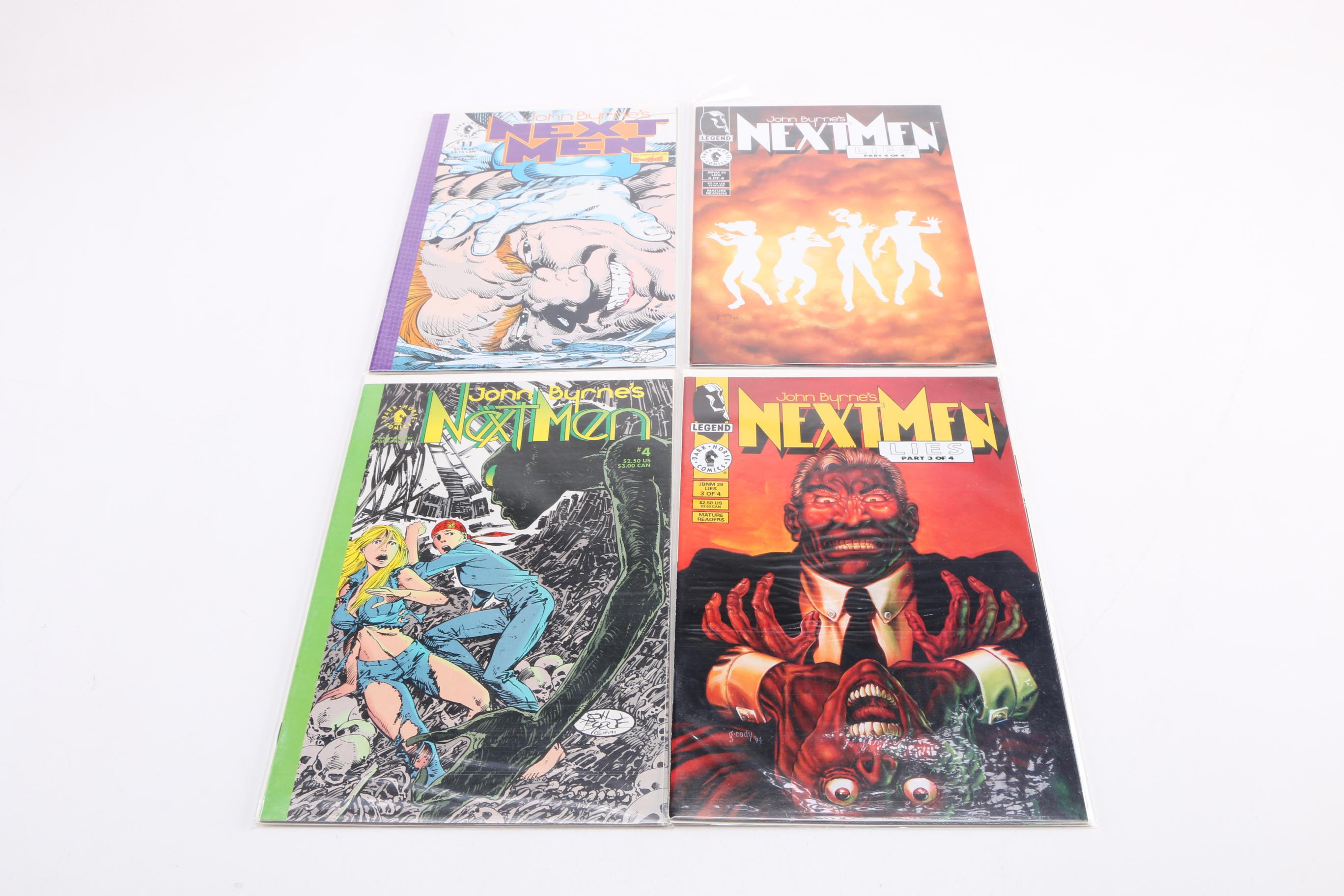 Collection of John Byrne's "Next Men" Comic Issues, Including First Five Issues