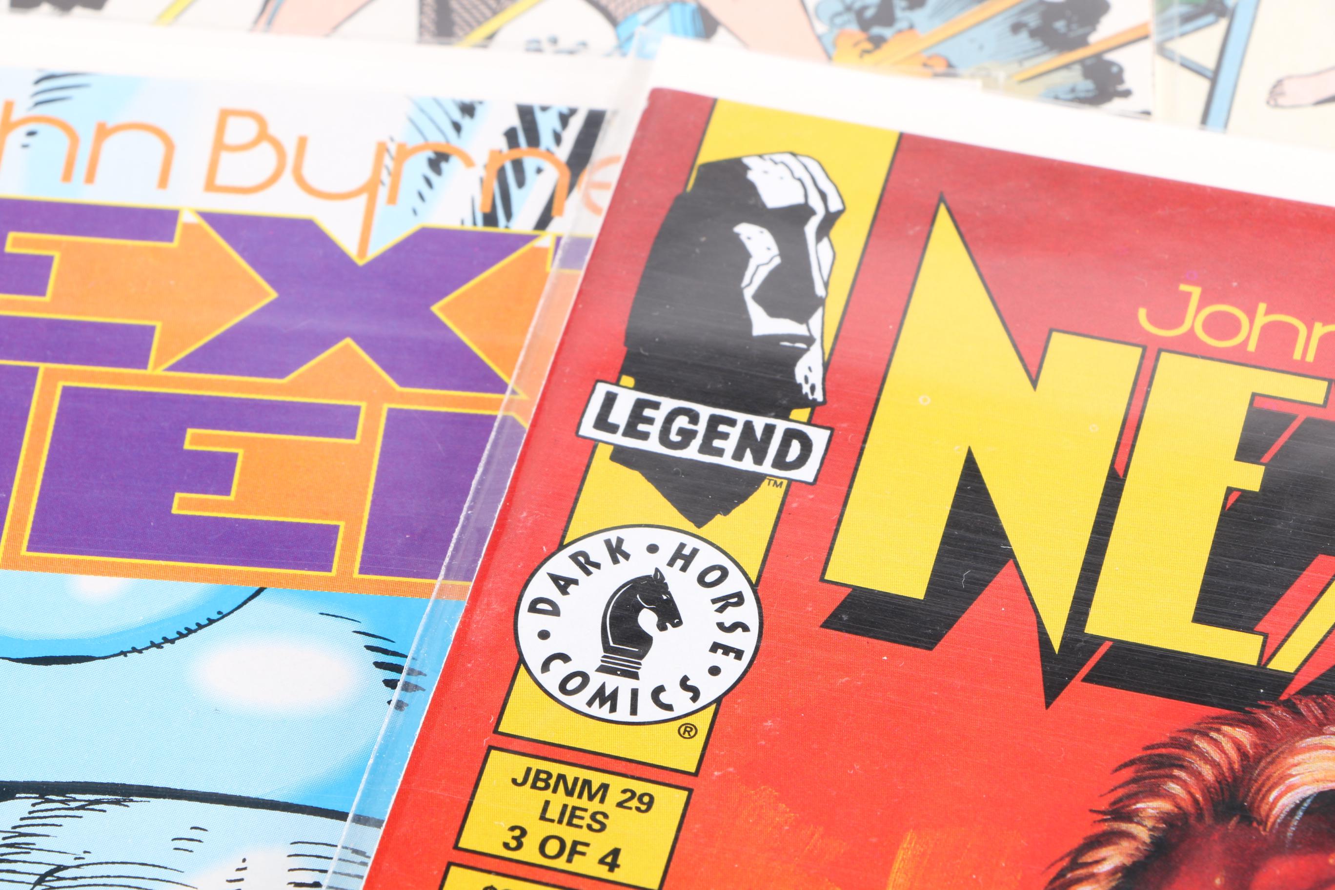 Collection of John Byrne's "Next Men" Comic Issues, Including First Five Issues