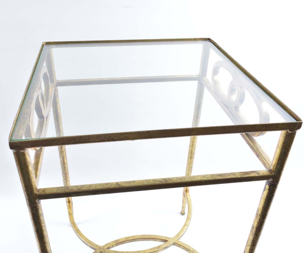 Gold Tone Accent Table