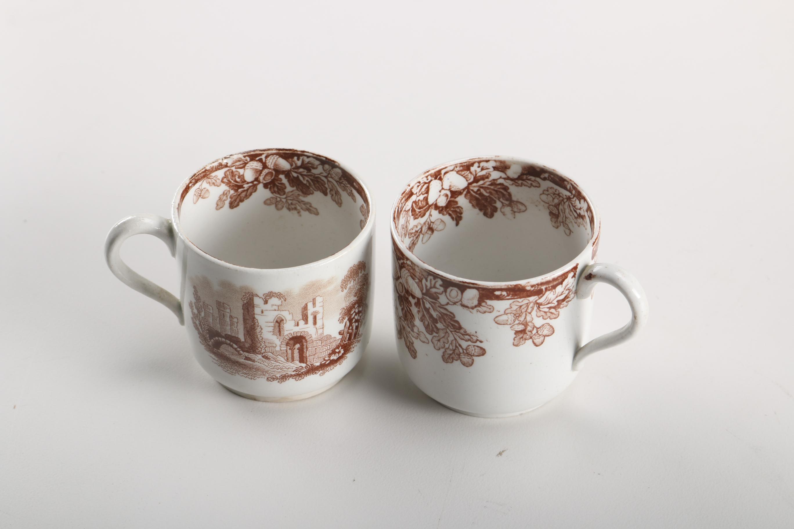 Vintage Copeland Brown Transfer Ware