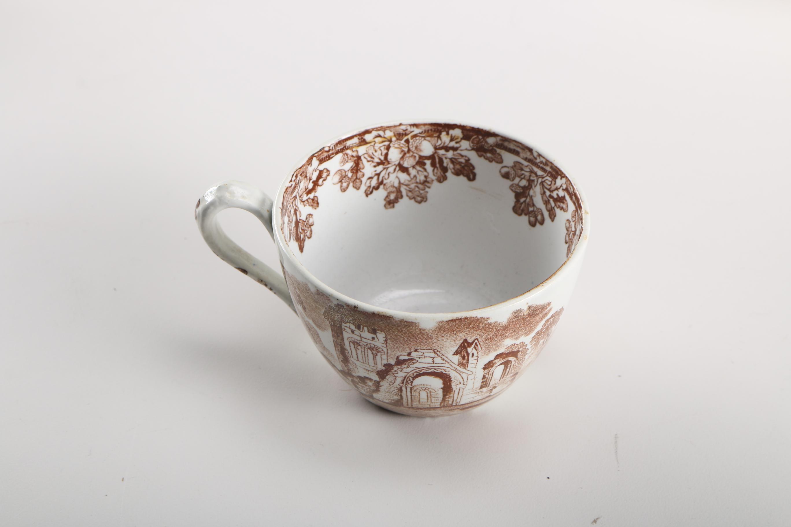 Vintage Copeland Brown Transfer Ware