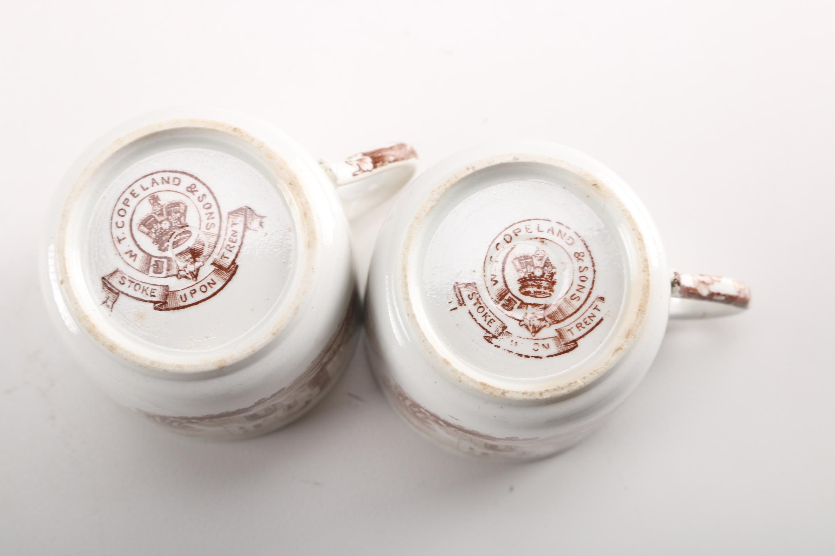 Vintage Copeland Brown Transfer Ware