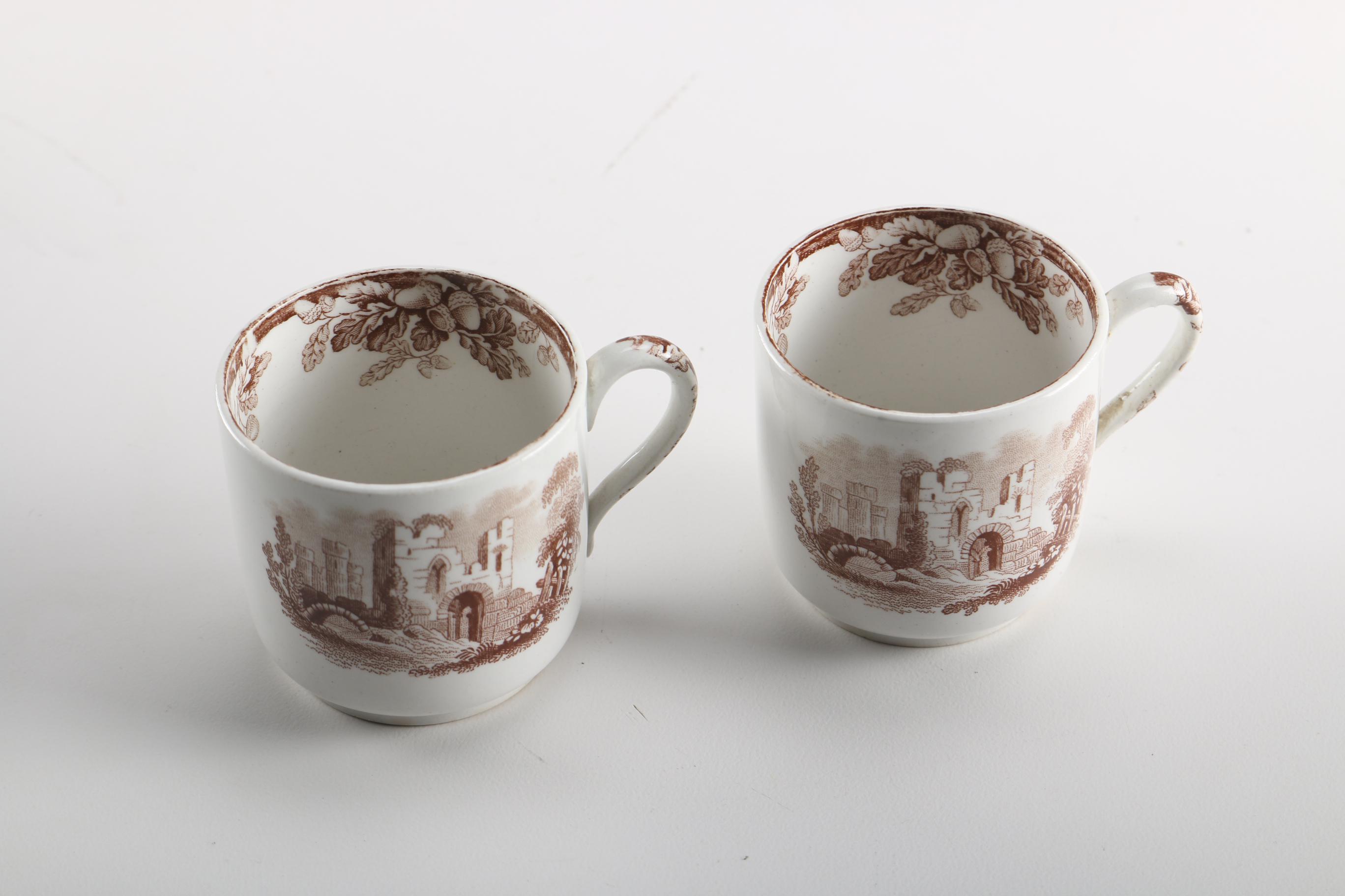 Vintage Copeland Brown Transfer Ware